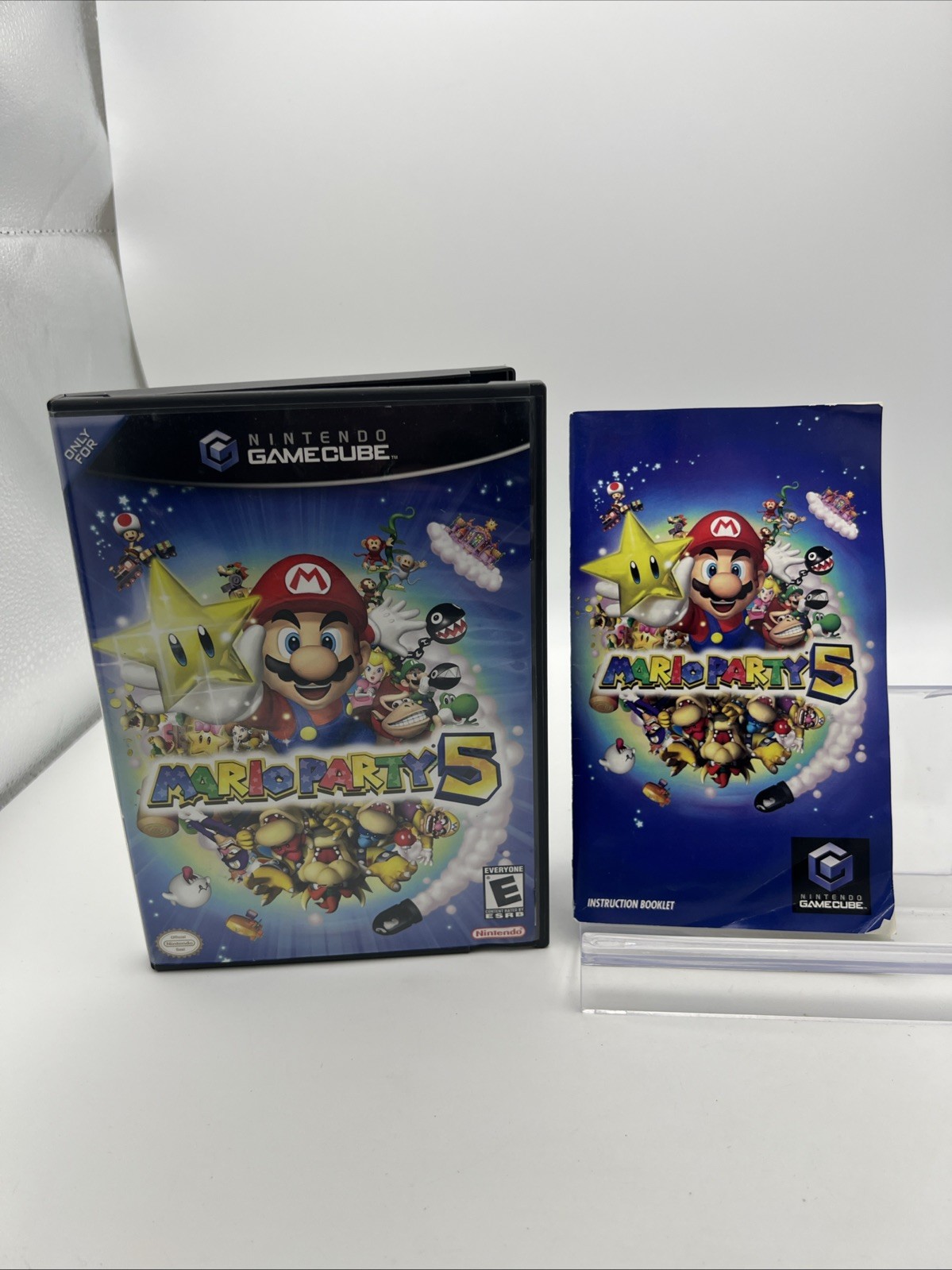 Mario Party 5 (GameCube, 2003) Game Case, Manual And Inserts Only. NO GAME