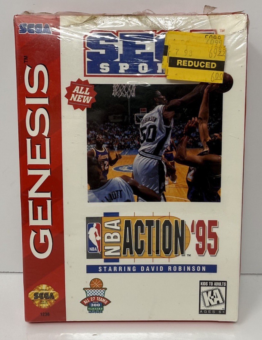 NBA Action ’95 Starring David Robinson (Sega Genesis, 1995) Brand New Sealed