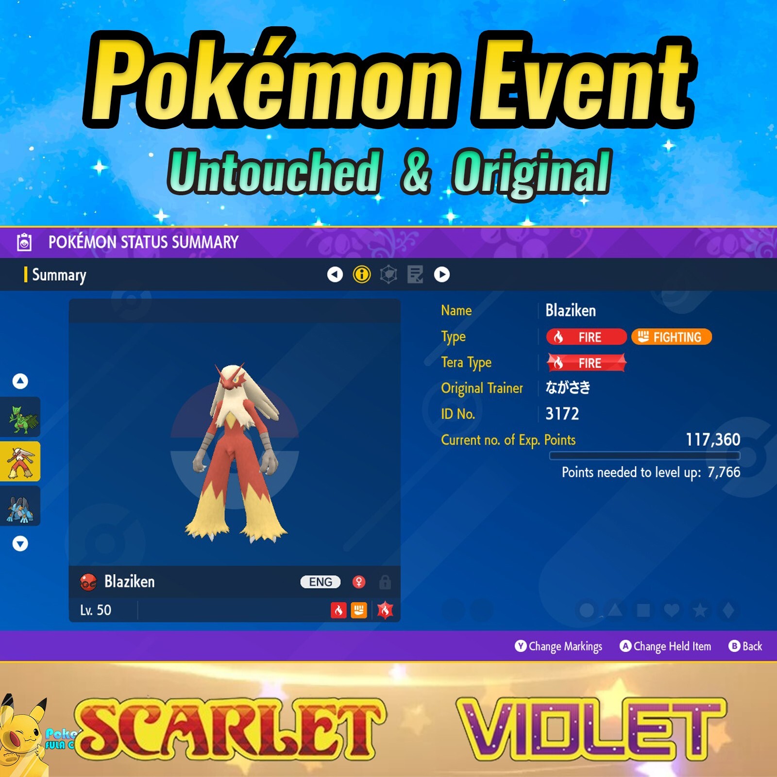 Blaziken Event 💜 Kyushu Trains Event 💜 Pokémon Scarlet & Violet