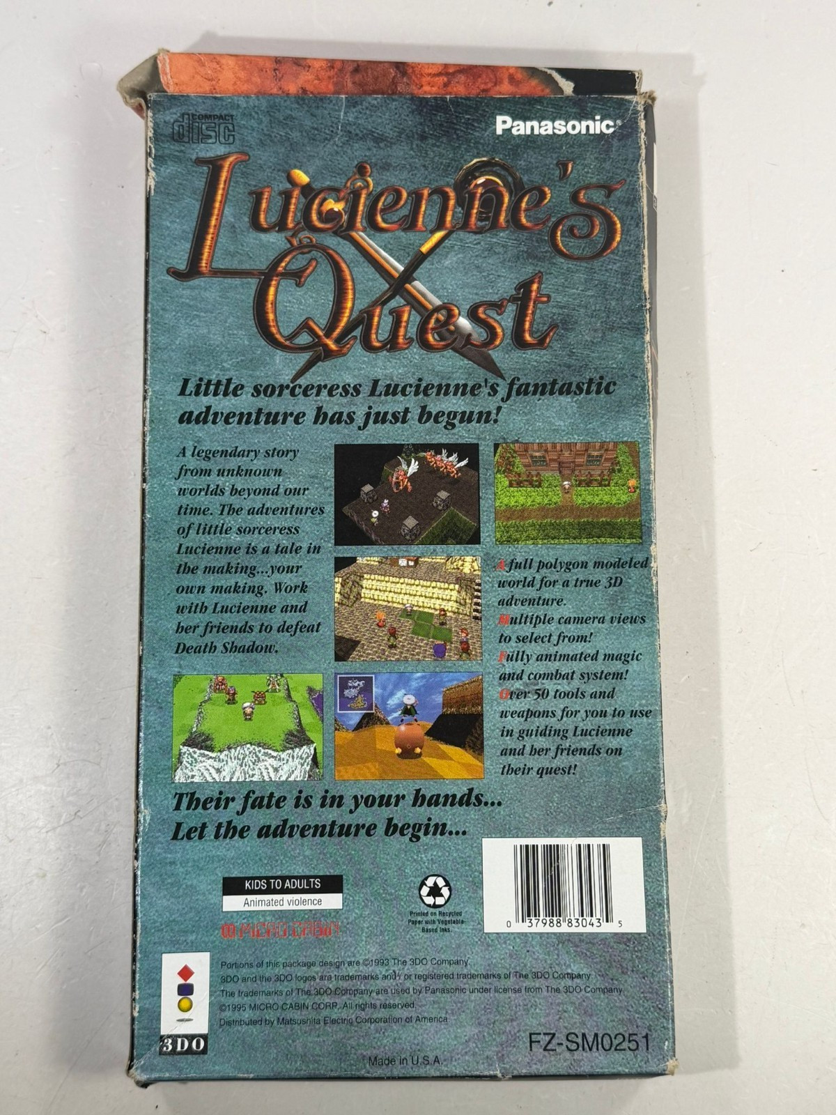 Lucienne’s Quest (Panasonic 3DO, 1995) CIB with inserts and reg. cards
