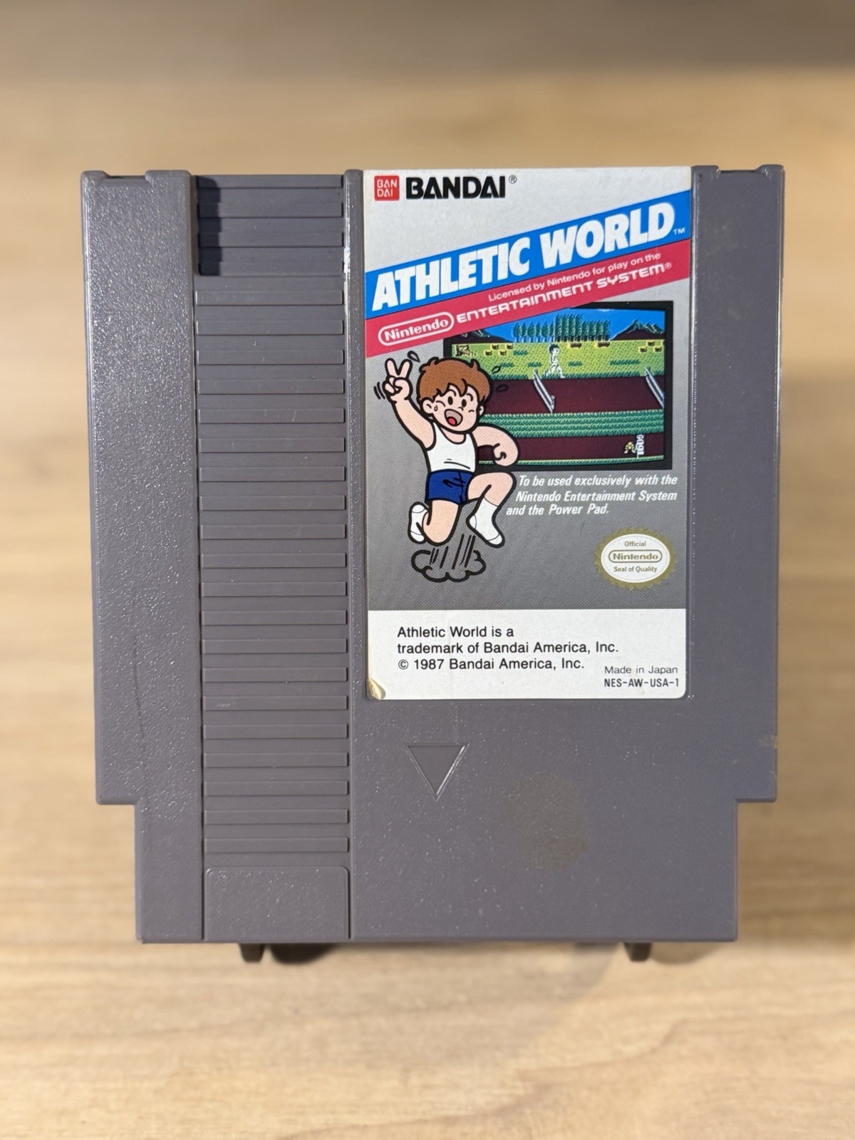 Athletic World NES Video Game Cartridge (Nintendo, 1987) Authentic Tested Works