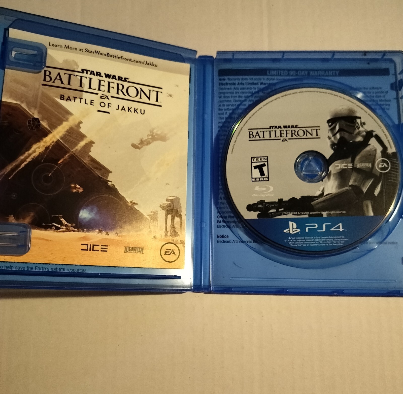 Star Wars: Battlefront PlayStation 4, 2015 Tested Works! Game W/ Case