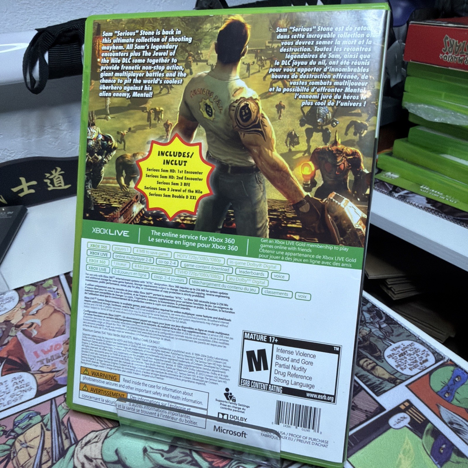 Serious Sam Collection (Microsoft Xbox 360, 2013) No Manual