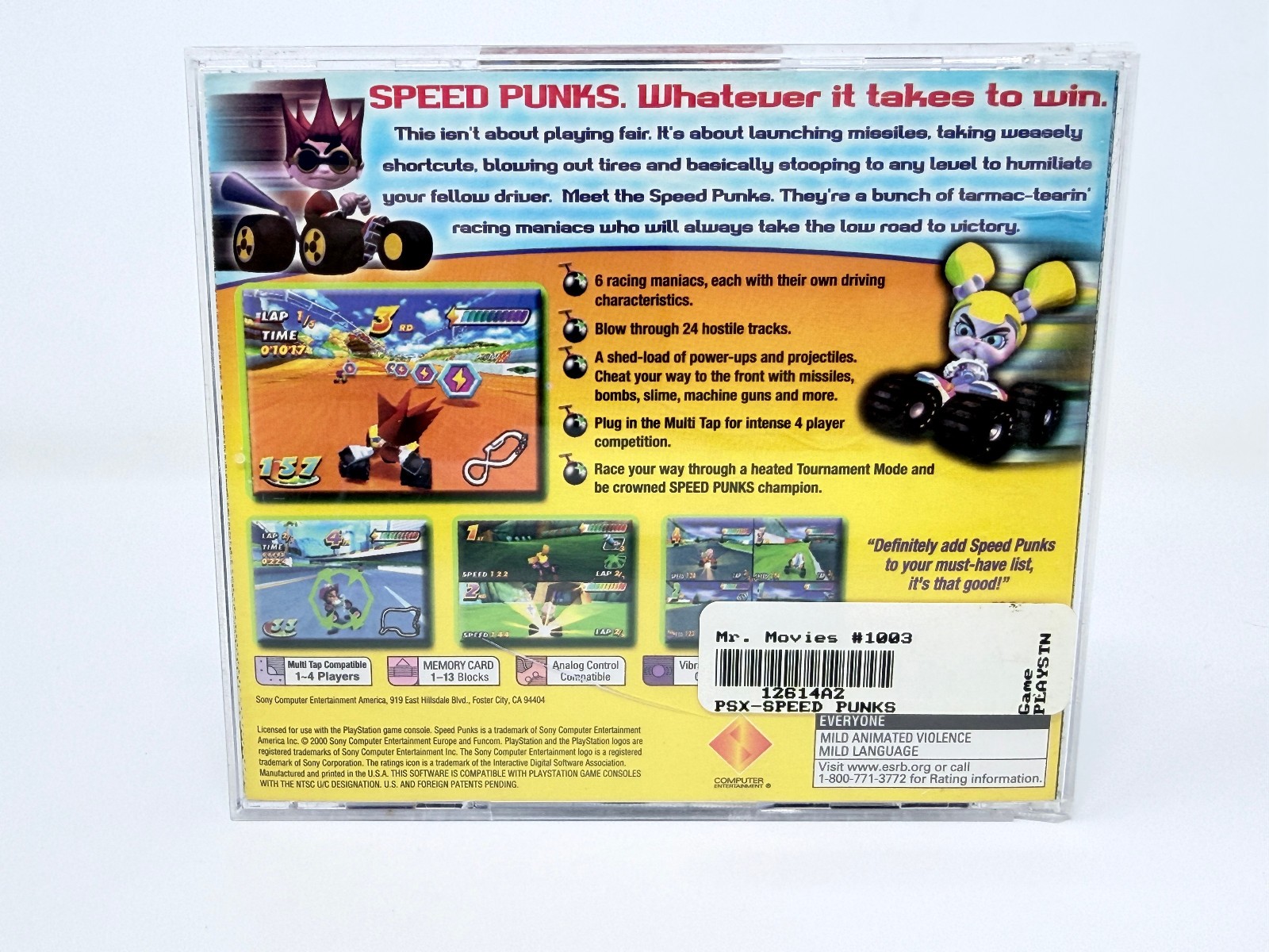 Speed Punks (Sony PlayStation 1, PS1, 2000)Disc Only- TESTED & WORKS