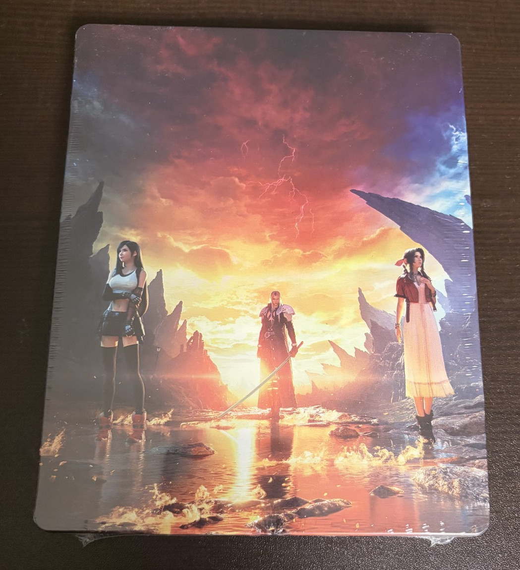 Final Fantasy VII Rebirth Steelbook Case (NO GAME) NEW *sealed* Scanavo 7 PS5