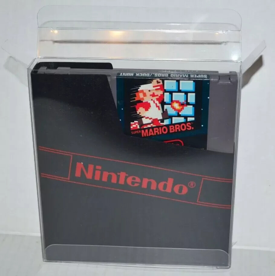 50 Plastic Protective Protector Cases Sleeve Display For Nintendo NES Cartridges