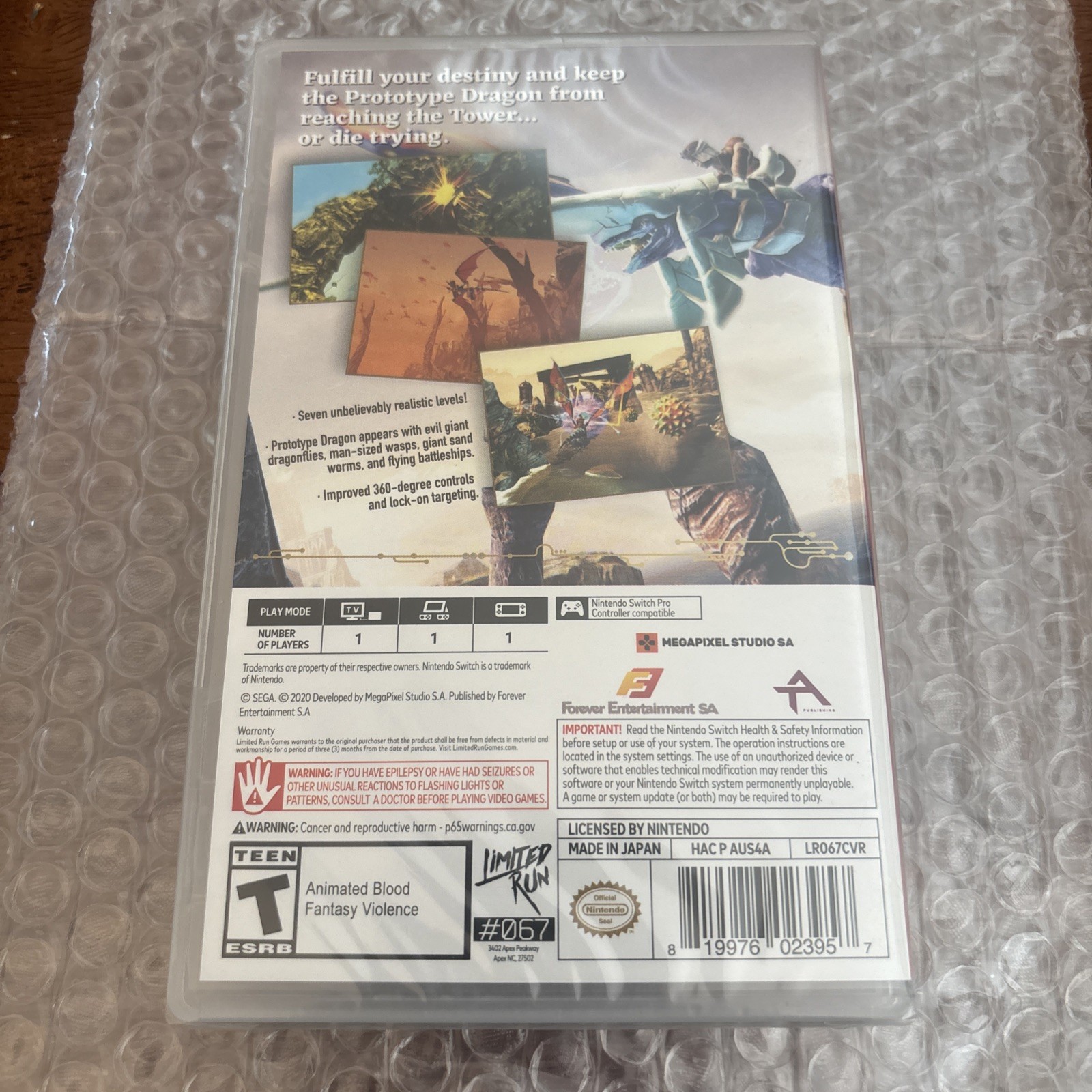 PANZER DRAGOON ~ NINTENDO SWITCH ~ LIMITED RUN #067 LTD SOLD OUT ~ NEW SEALED