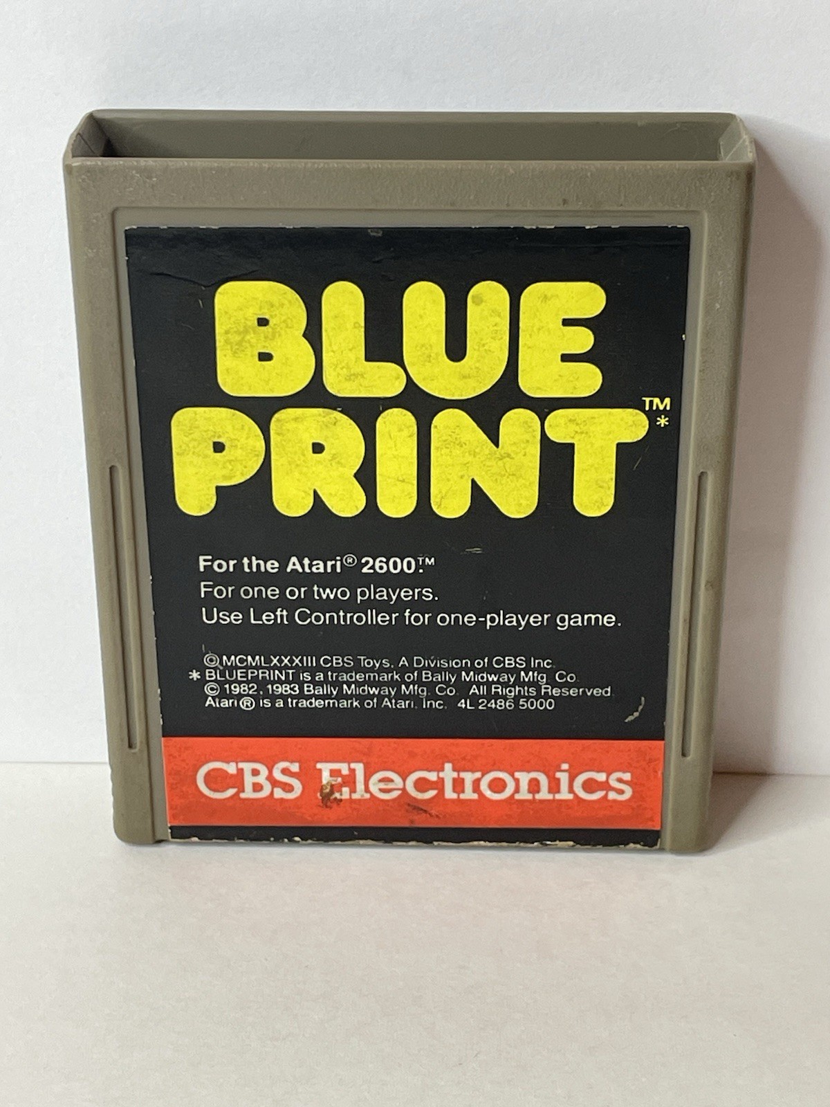 Blueprint (Atari 2600, 1983) CBS Electronics Cartridge Only Cleaned Tested