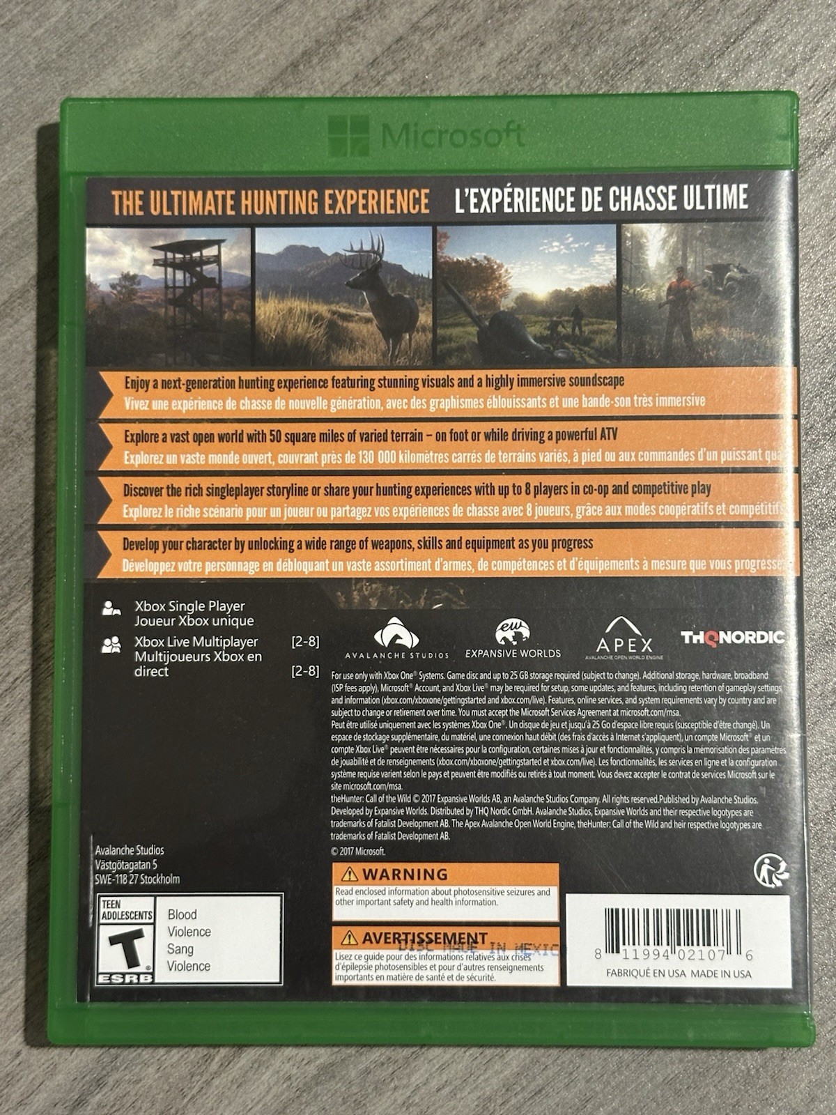 theHunter: Call of the Wild (Microsoft Xbox One, 2018)