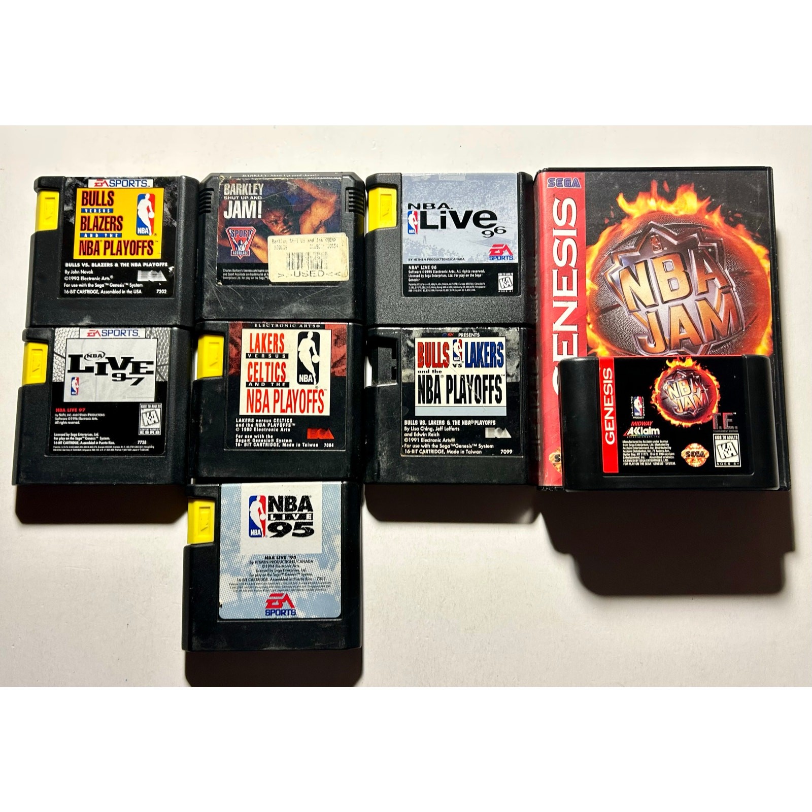 Sega Genesis NBA Basketball Massive bundle Video Game lot🔥Works! Authentic