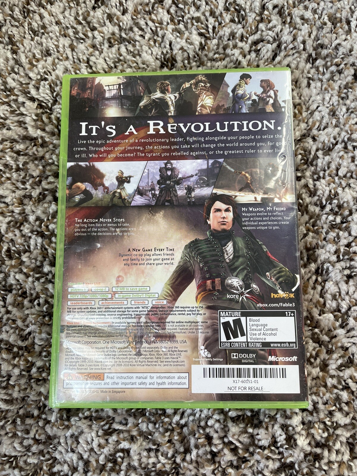 Fable III (Microsoft Xbox 360, 2010) Tested- Money Back Guarantee