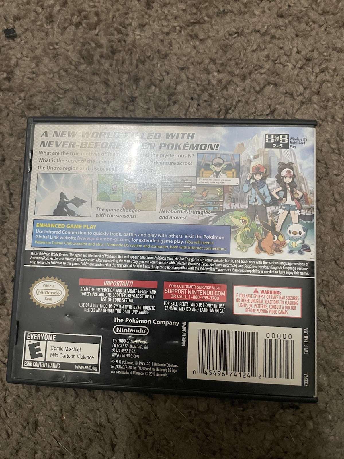 TESTED Pokemon White Version DS Game