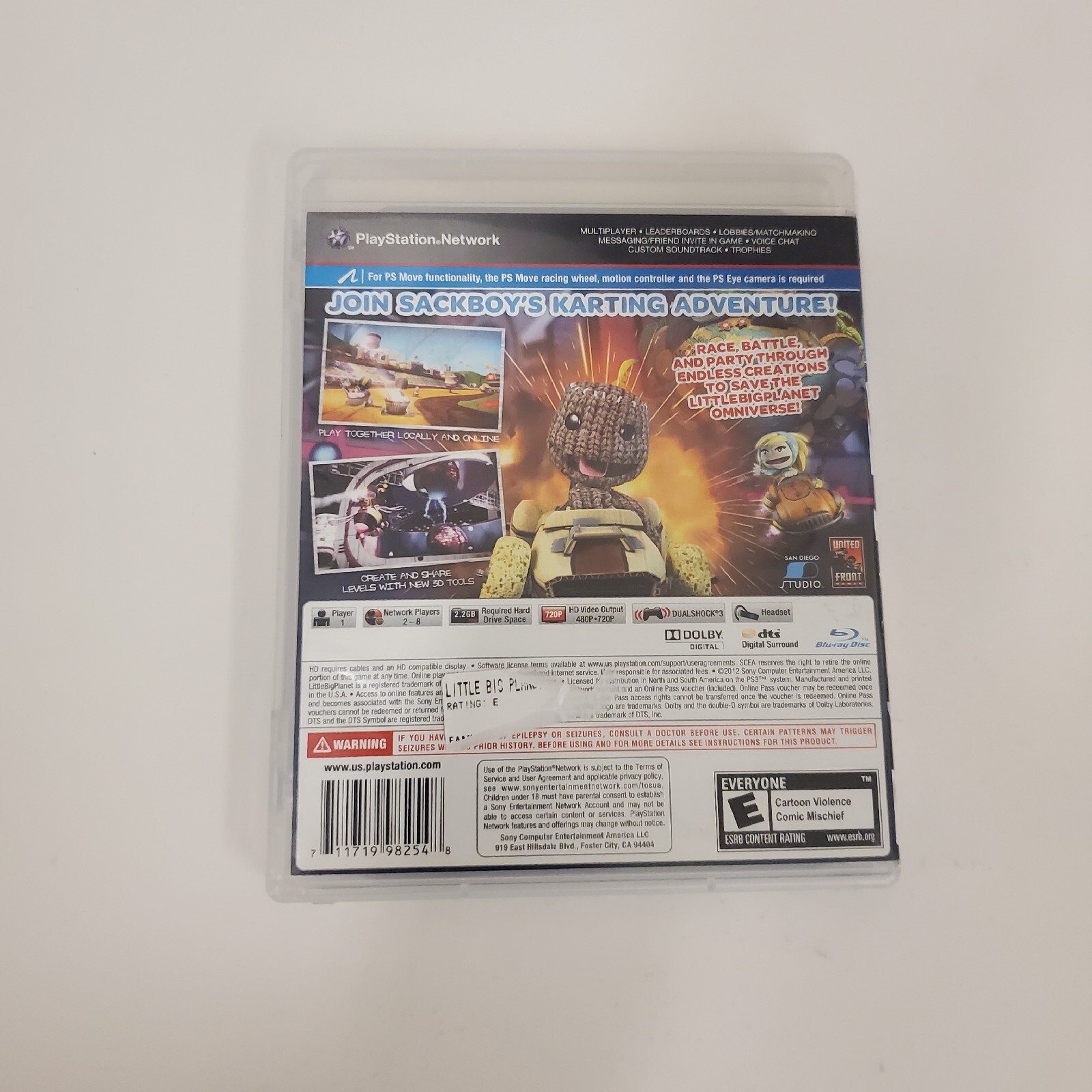 Little Big Planet Karting (Sony PlayStation 3, 2012) PS3 No Manual