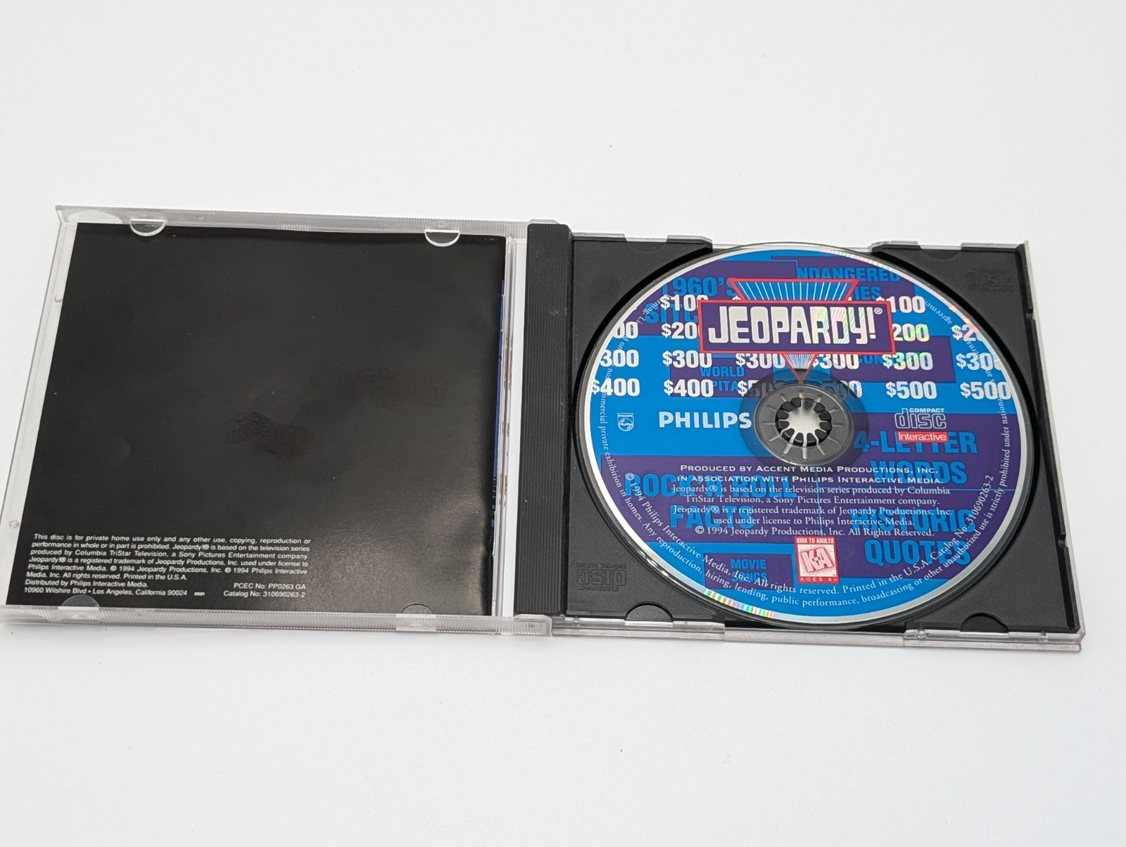 Jeopardy! (Phillips CD-i) CDI Quiz Gameshow Alex Trebek CIB