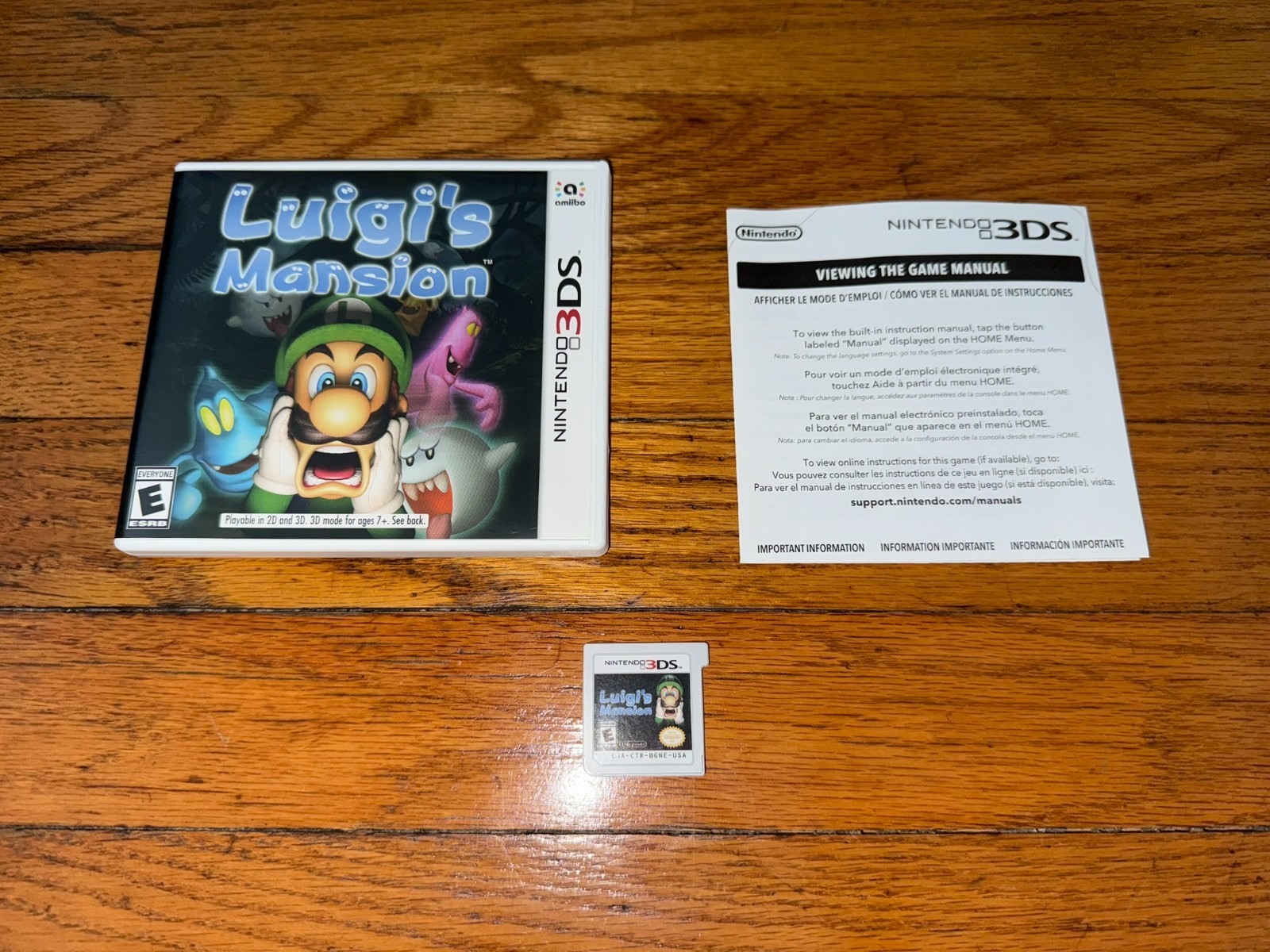 Luigi’s Mansion 2018 – Nintendo 3DS – Authentic CIB – Cartridge Works Great!