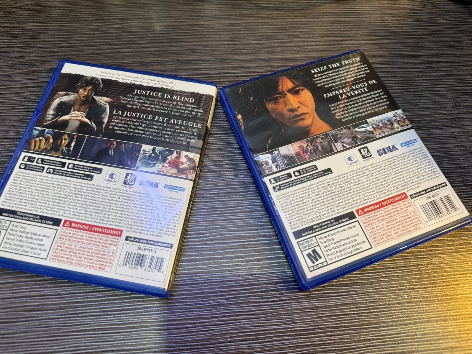 Judgement & Lost Judgment – Sony PlayStation 5 – Both Games – Perfect Discs!