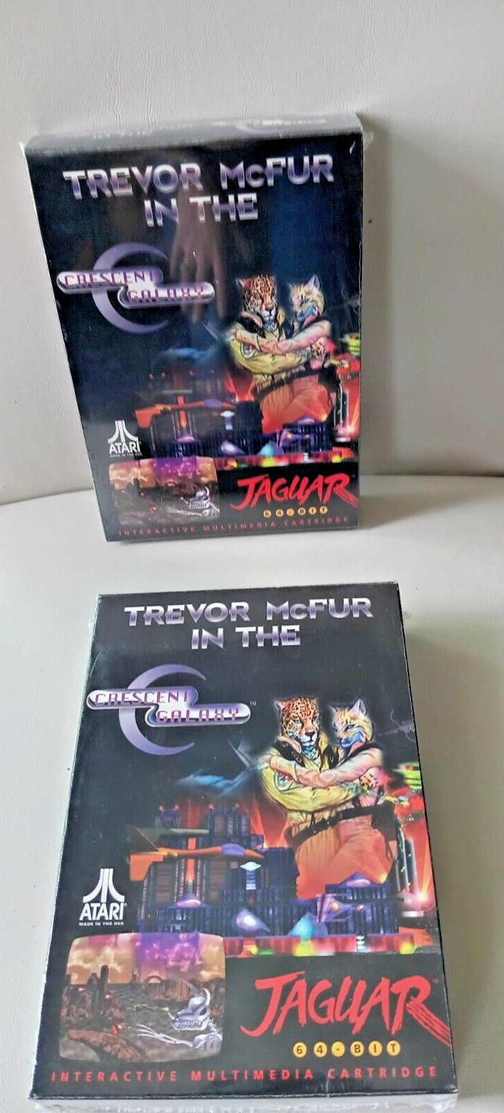 TREVOR MCFUR THE CRESCENT GALAXY Atari Jaguar Cart w.manual, white insert CIB