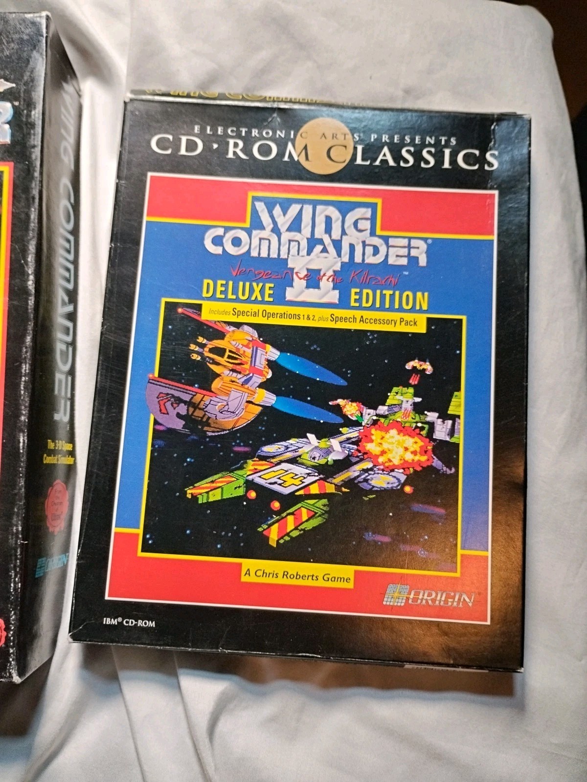Wing Commander Original Origin PC Big Box 1990 IBM 5.25″ Disks DOS RARE +Wc2/Cd