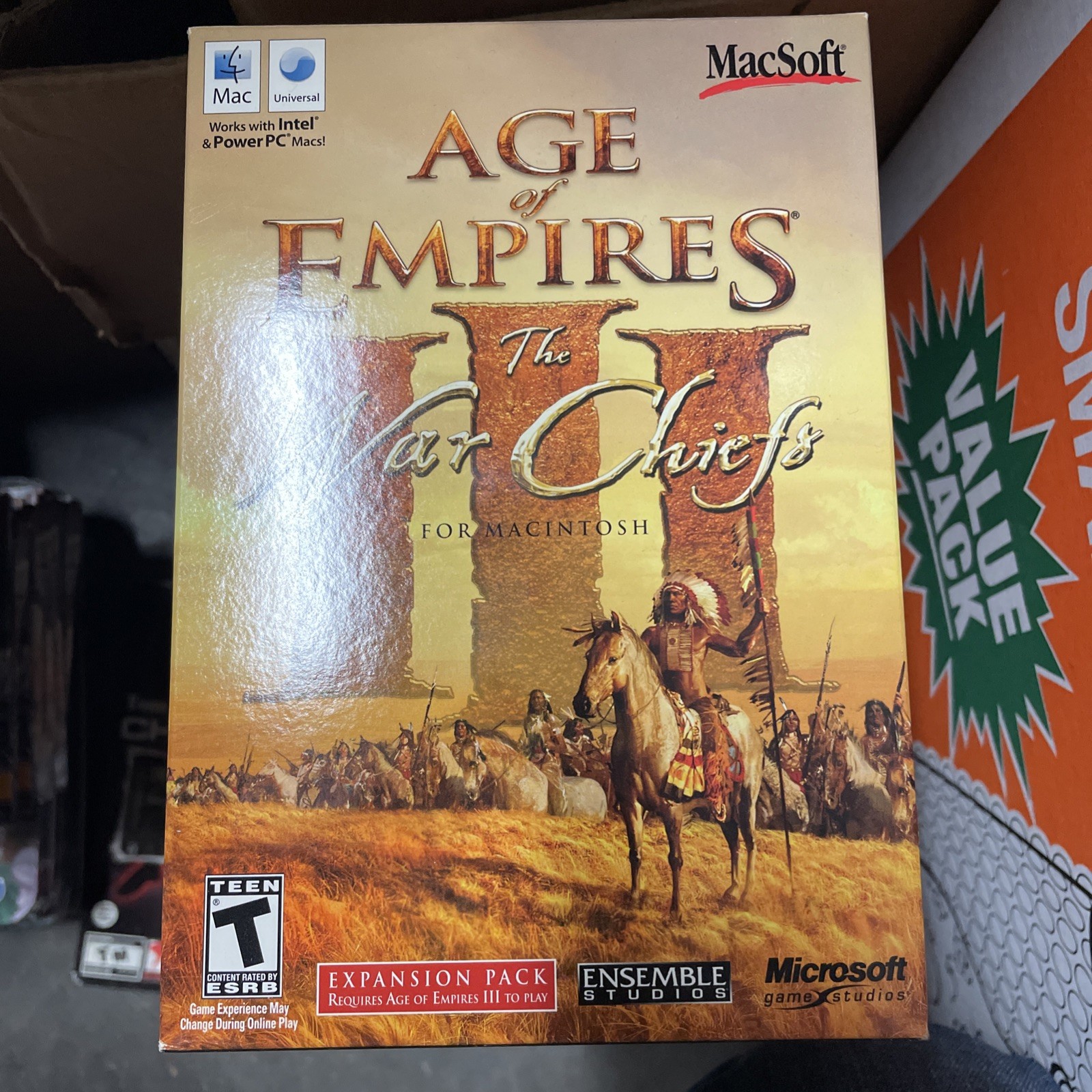 Age Of Empires 3 III The War Chiefs MAC Expansion Pack SEALED FREE SHIPPING