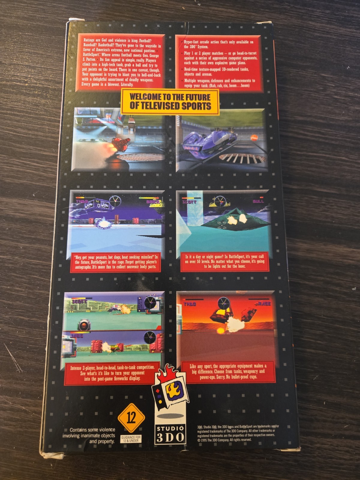 BattleSport (Panasonic 3DO, 1995) Studio 3DO Game – Complete