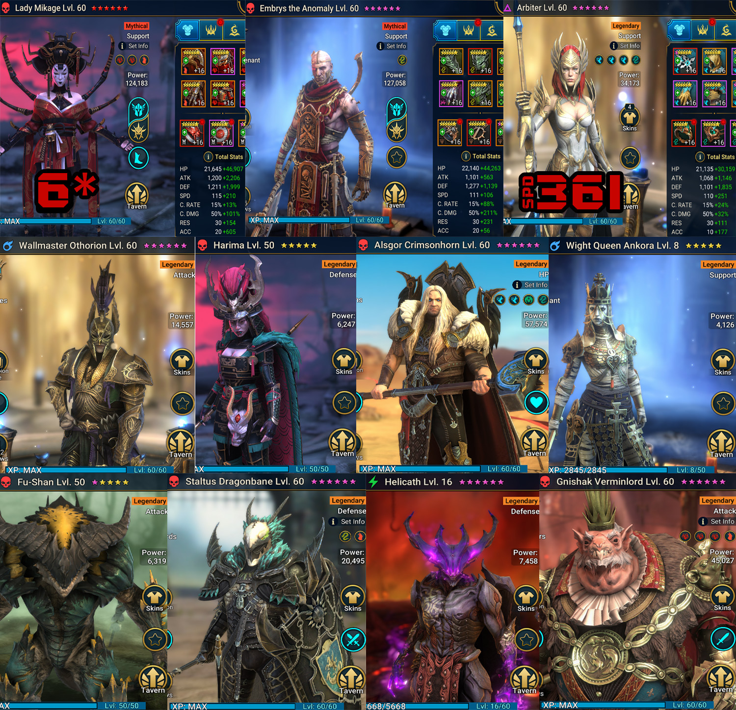 RaidShadowLegends|2Mytical|46Leg|Mikage 6*|Othorion|Alsgor|Stalrus|Harima|Ankora