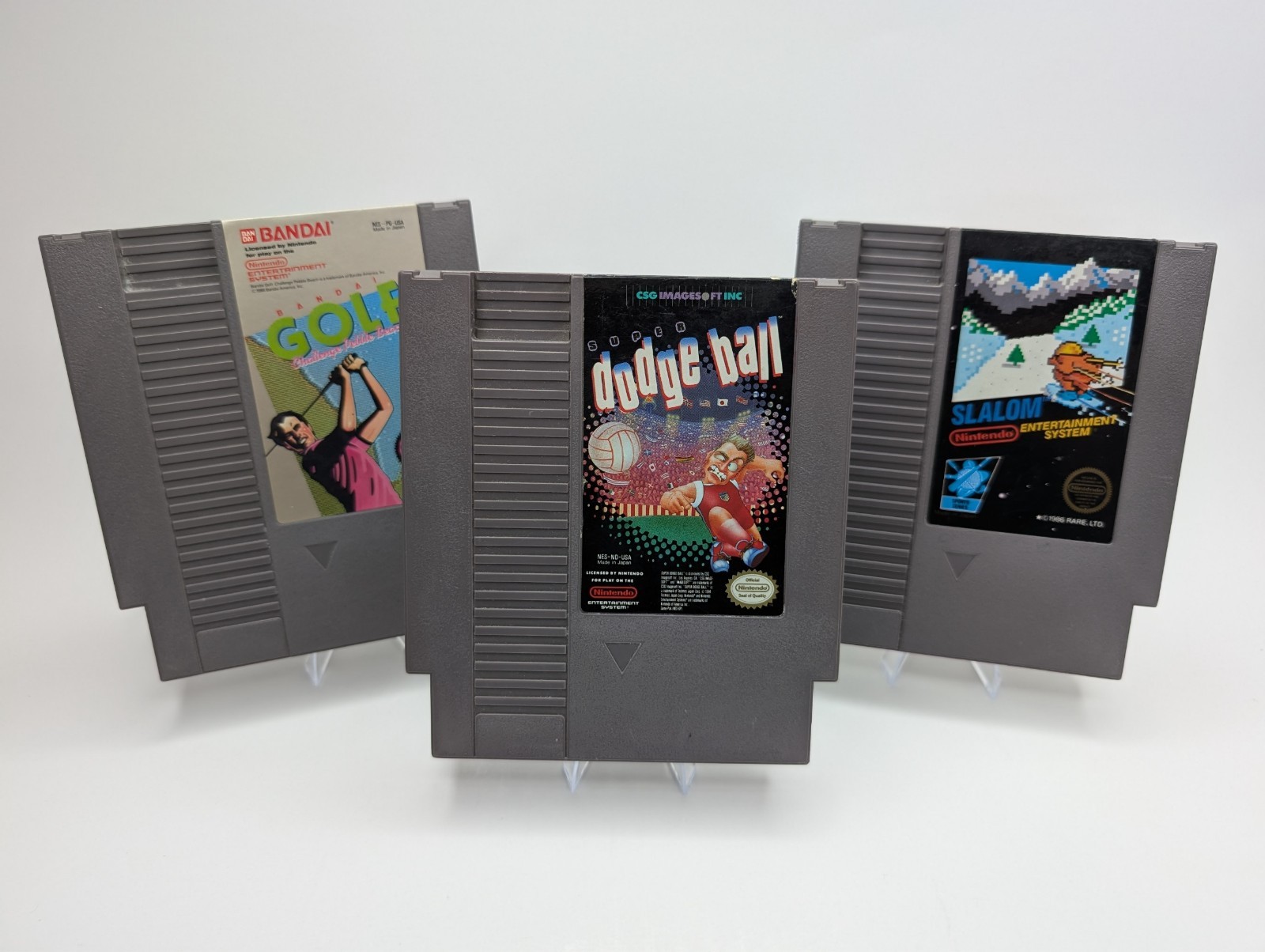 NES Misc Sports Lot – Golf, Dodgeball, Slalom Tested