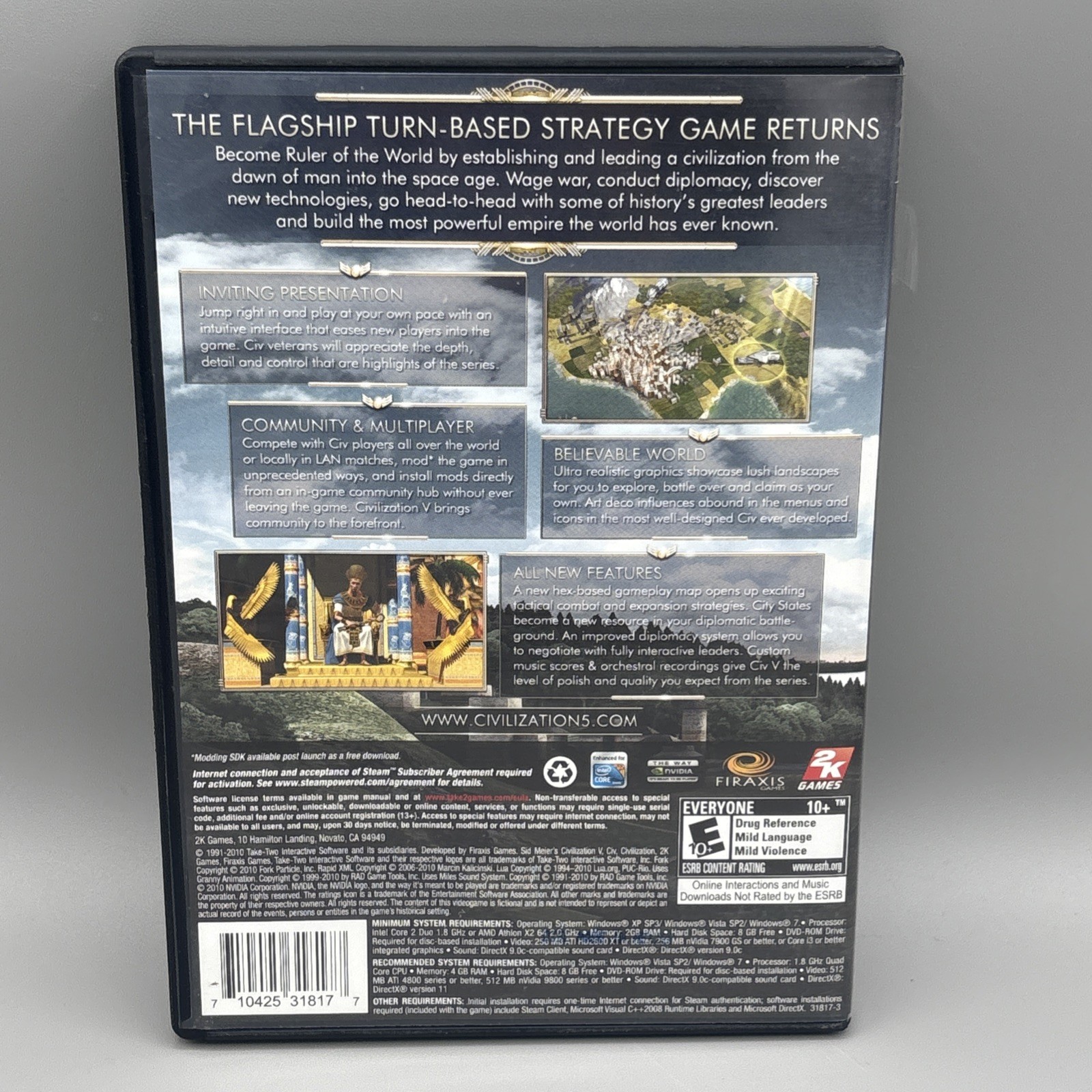 Sid Meier’s Civilization V 5 (PC CD-Rom, 2010)