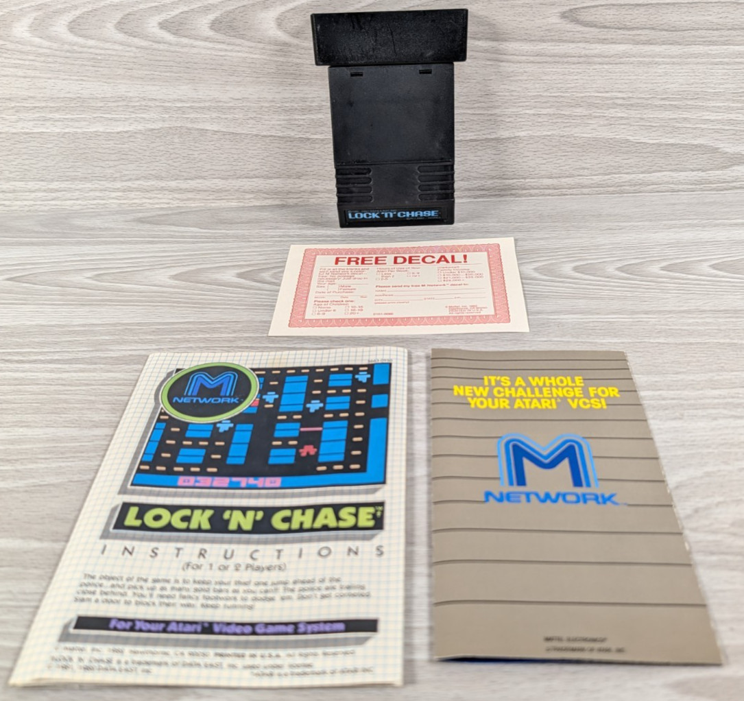 Super Challenge Football/Baseball, Lock ‘n Chase M Network Bundle Atari 2600 Lot