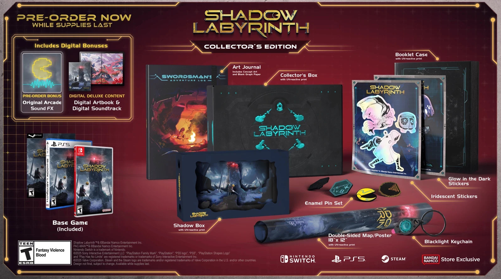 Shadow Labyrinth Collector’s Edition Steam w/ Physical Disc New