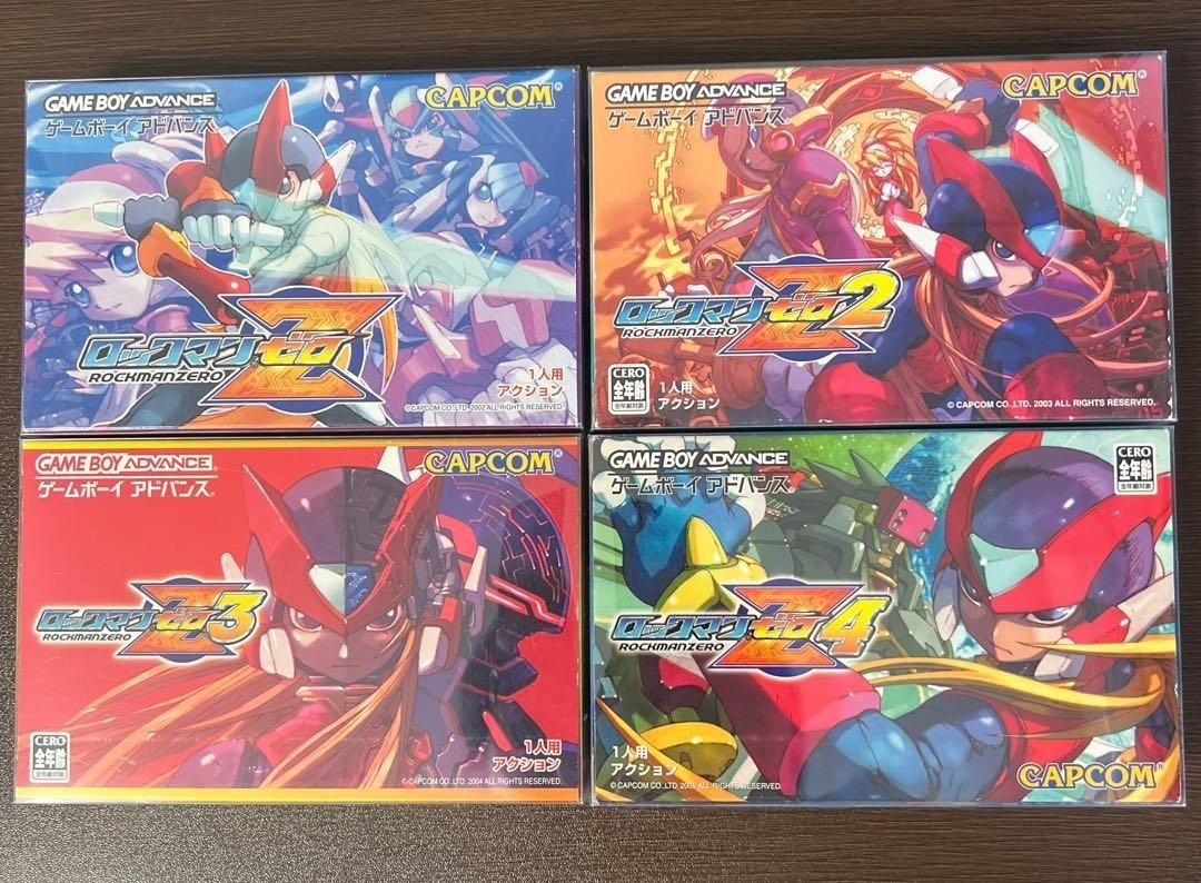 Megaman Rockman Zero 1 2 3 4 Set Nintendo GameBoy Advance GBA Japan Games CAPCOM