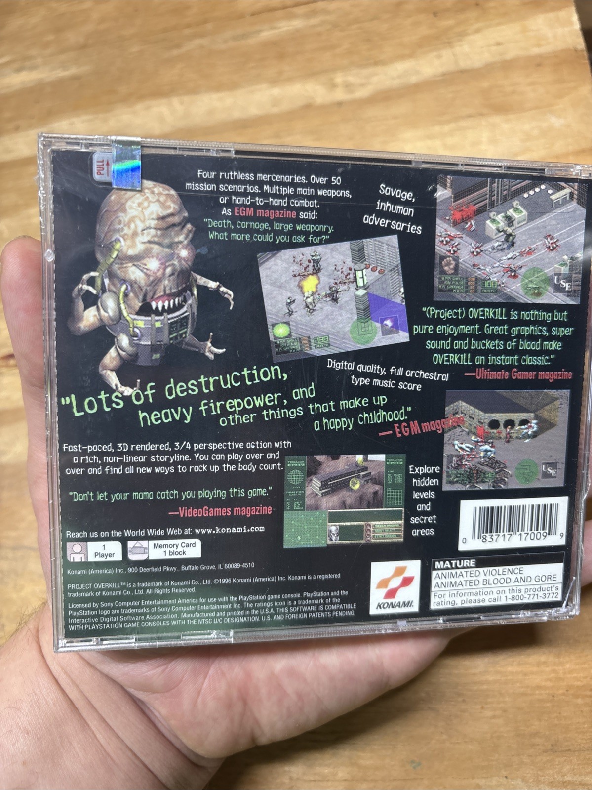 Project Overkill (Sony PlayStation 1, 1996) BRAND NEW FACTORY SEALED! SAFE SHIP!