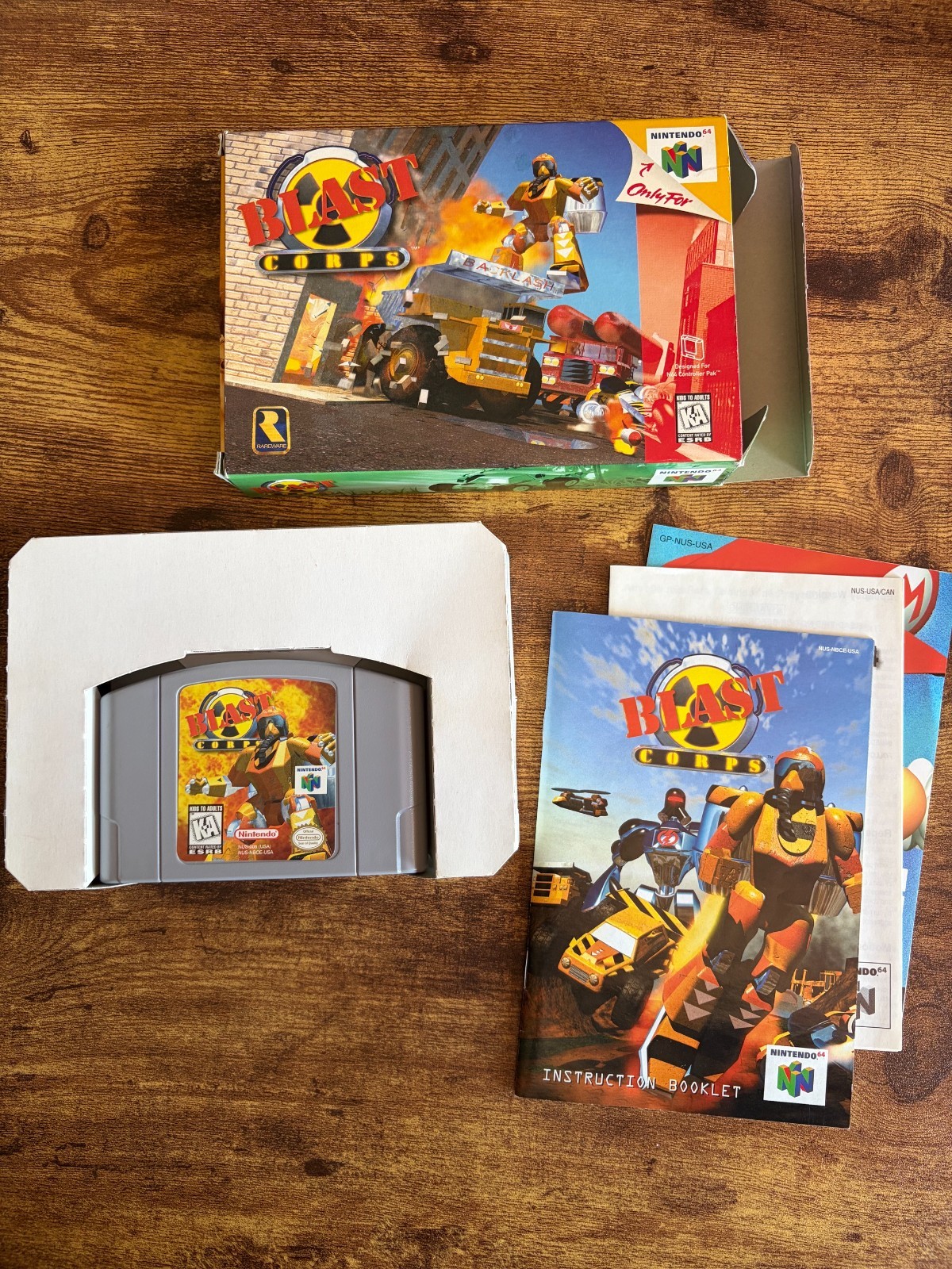Blast Corps Nintendo 64 N64 CIB Complete — Box Manual Cart + Inserts — Rareware