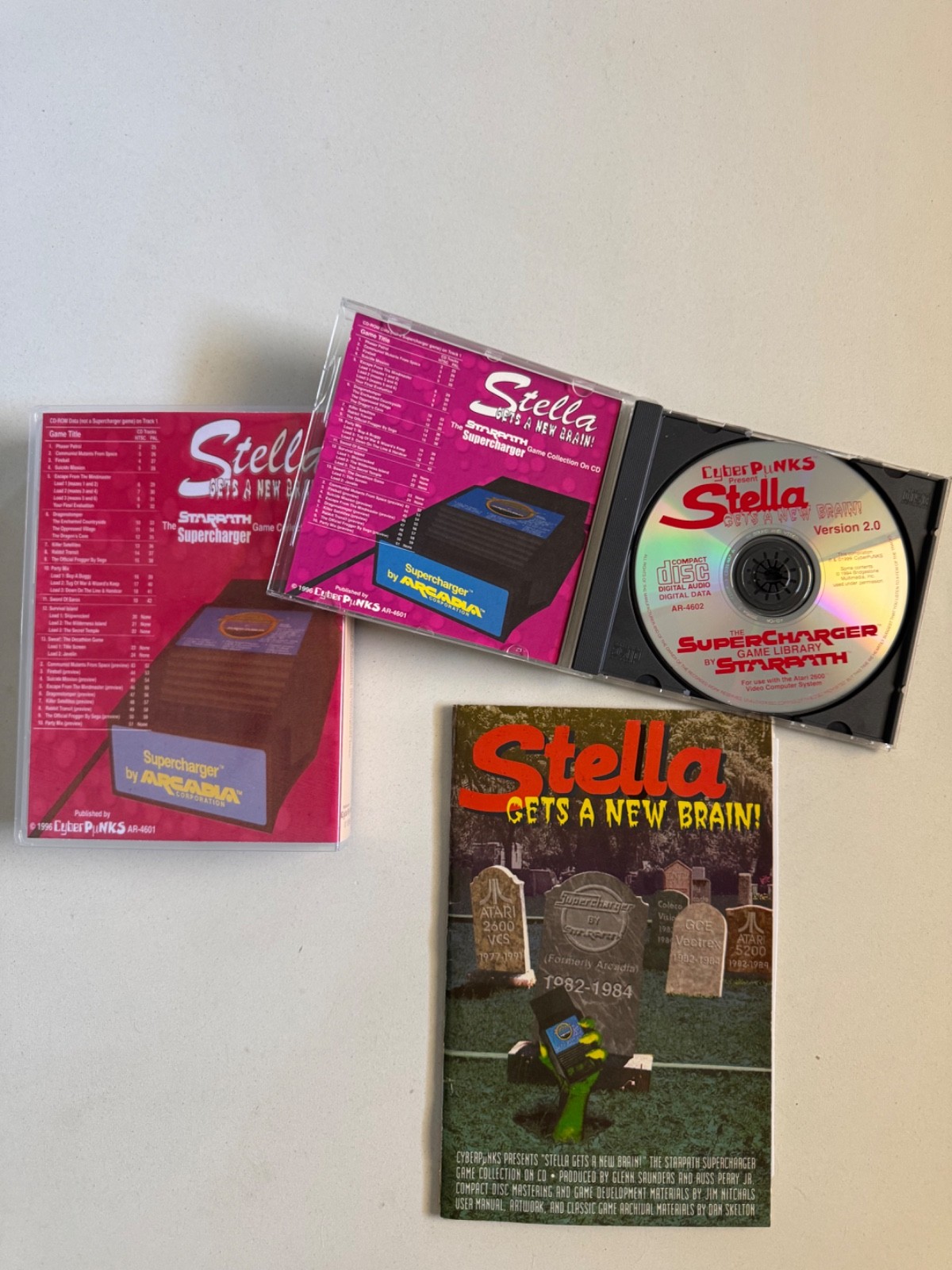 Atari 2600 Arcadia Starpath supercharger complete set 1-12 plus Stella Labyrinth