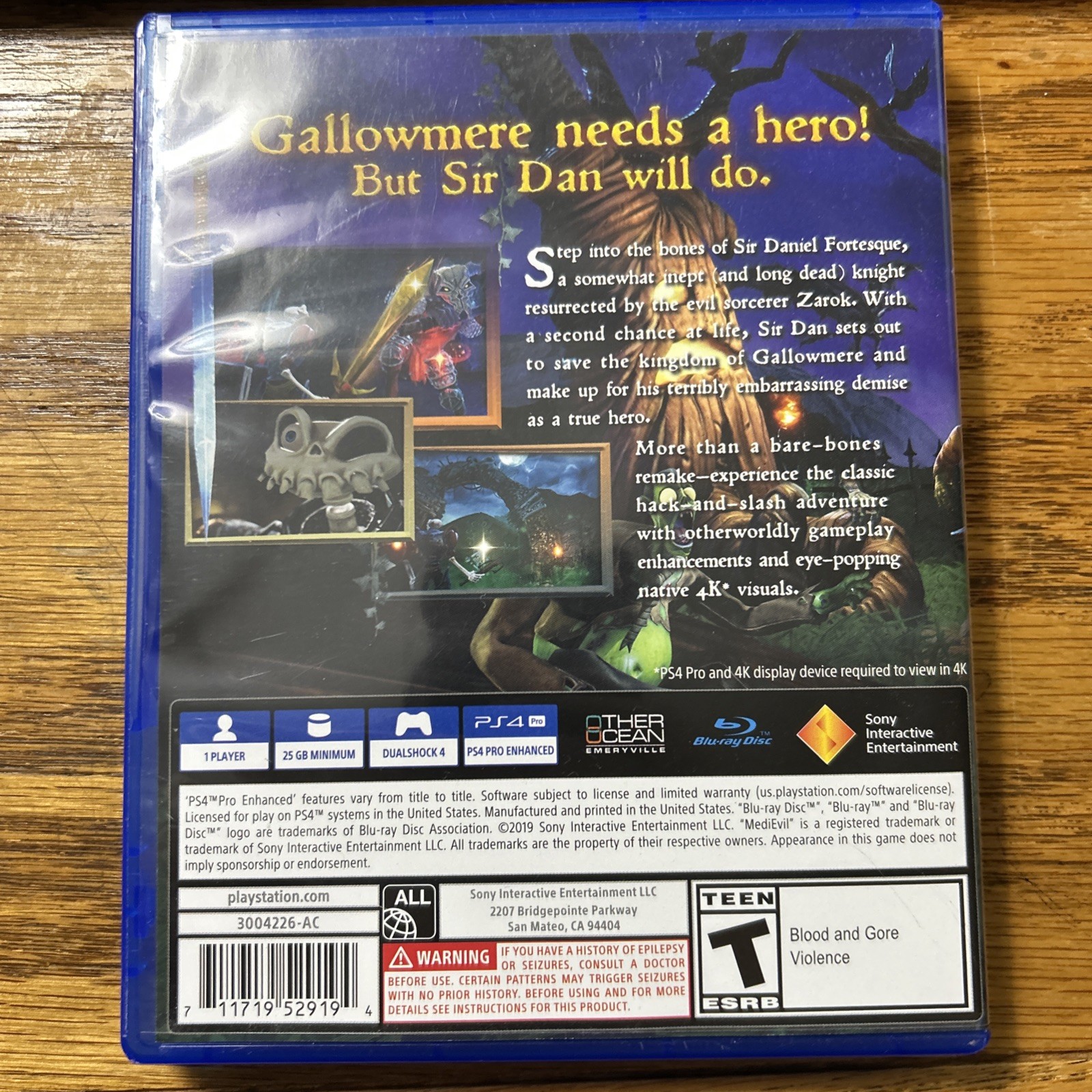 MediEvil Sony PlayStation 4, 2019 PS4 Game