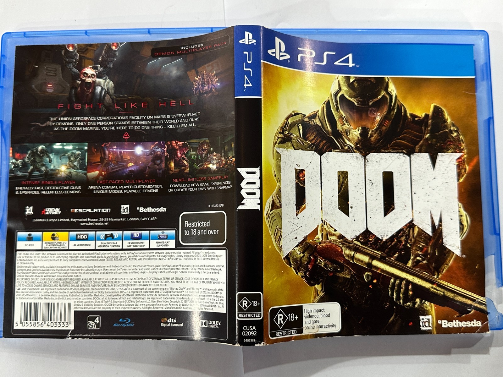 DOOM (SONY PS4 GAME , R 18+)