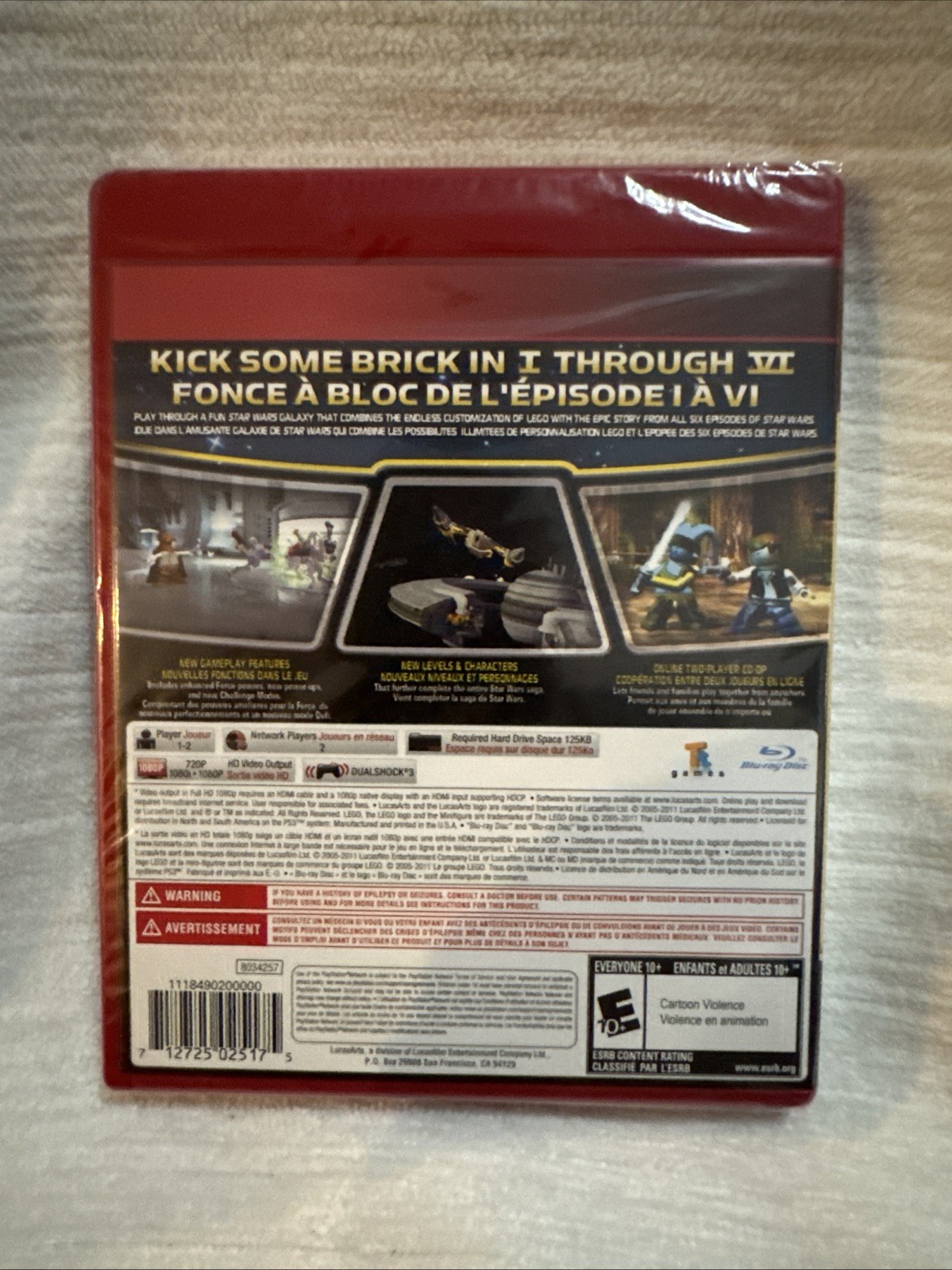 LEGO Star Wars: The Complete Saga Sony PlayStation 3 English Spanish Version New