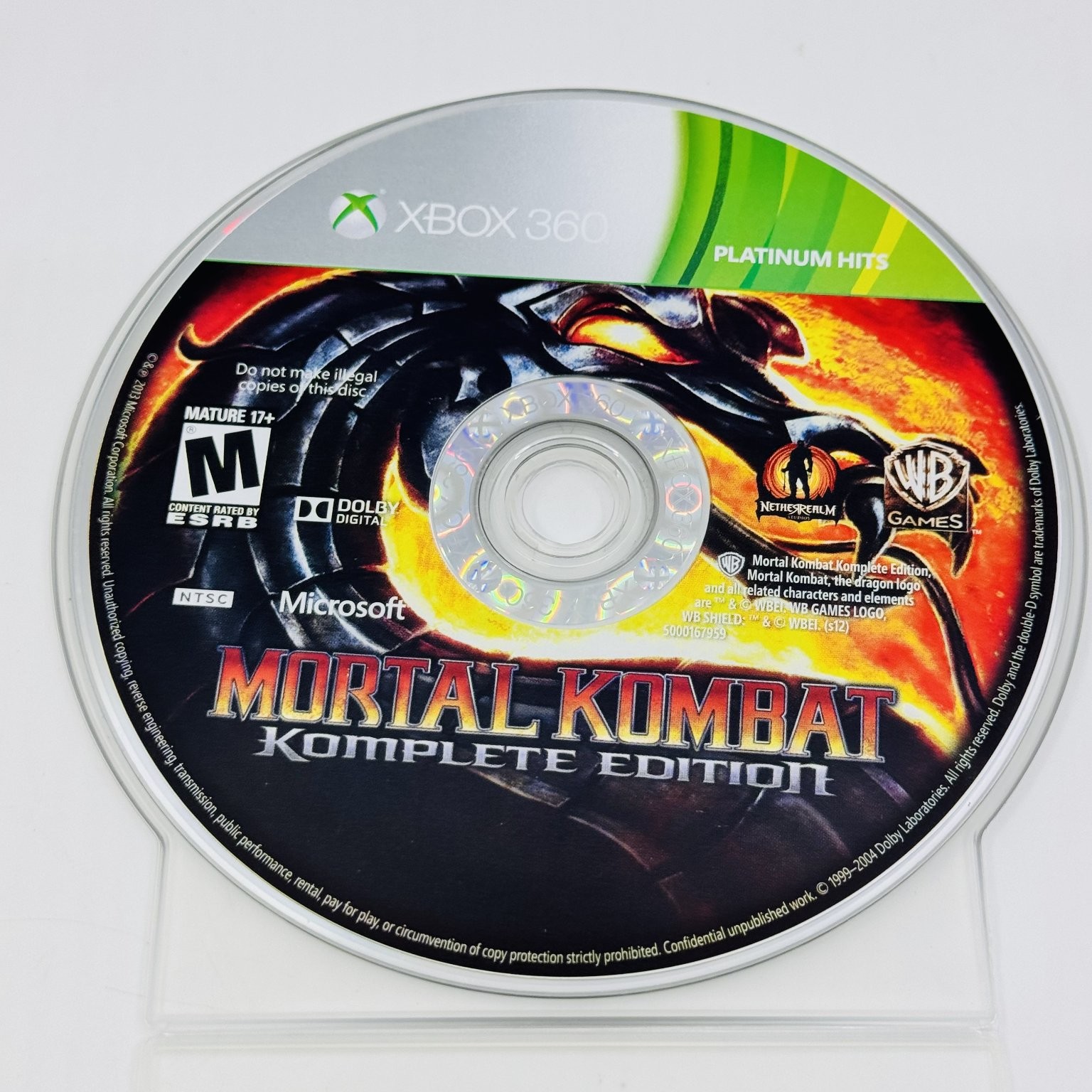 Mortal Kombat Komplete Edition Platinum Hits Xbox 360 Video Game Fighting