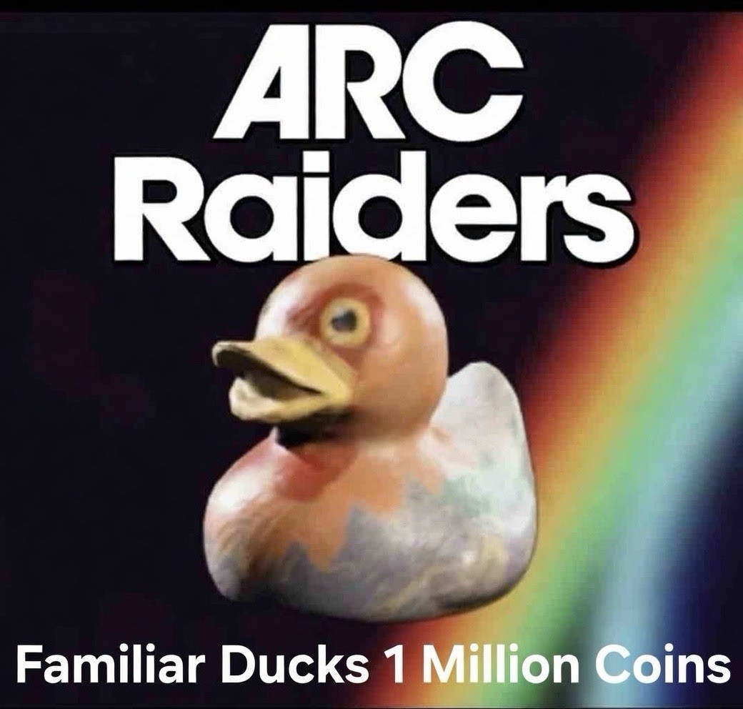 Arc Raiders Familiar Ducks 1 Million Coins (143 ducks) 10x Stacks -Expedition