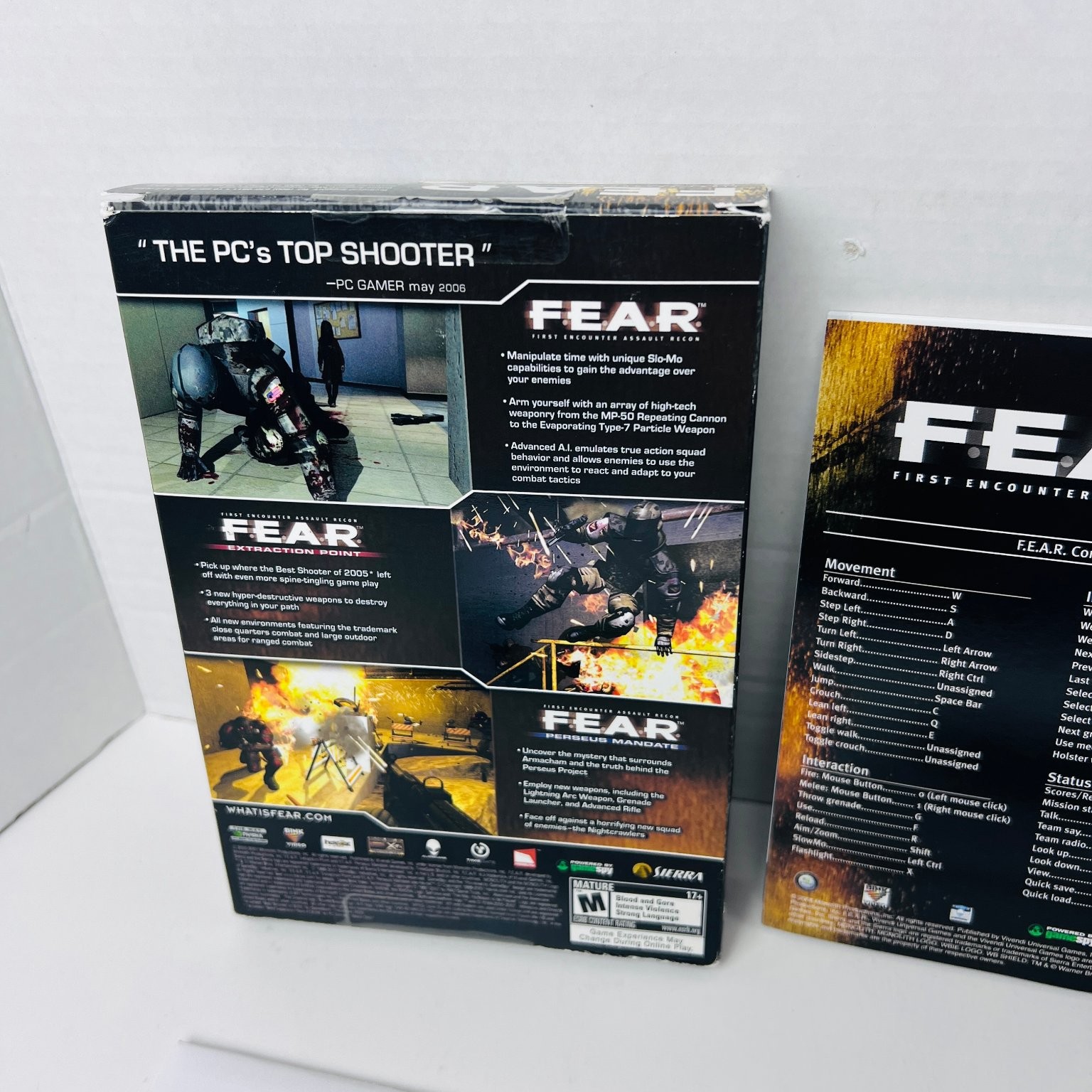 F.E.A.R. Platinum Collection PC Video Game Shooter Horror With Manual and Key