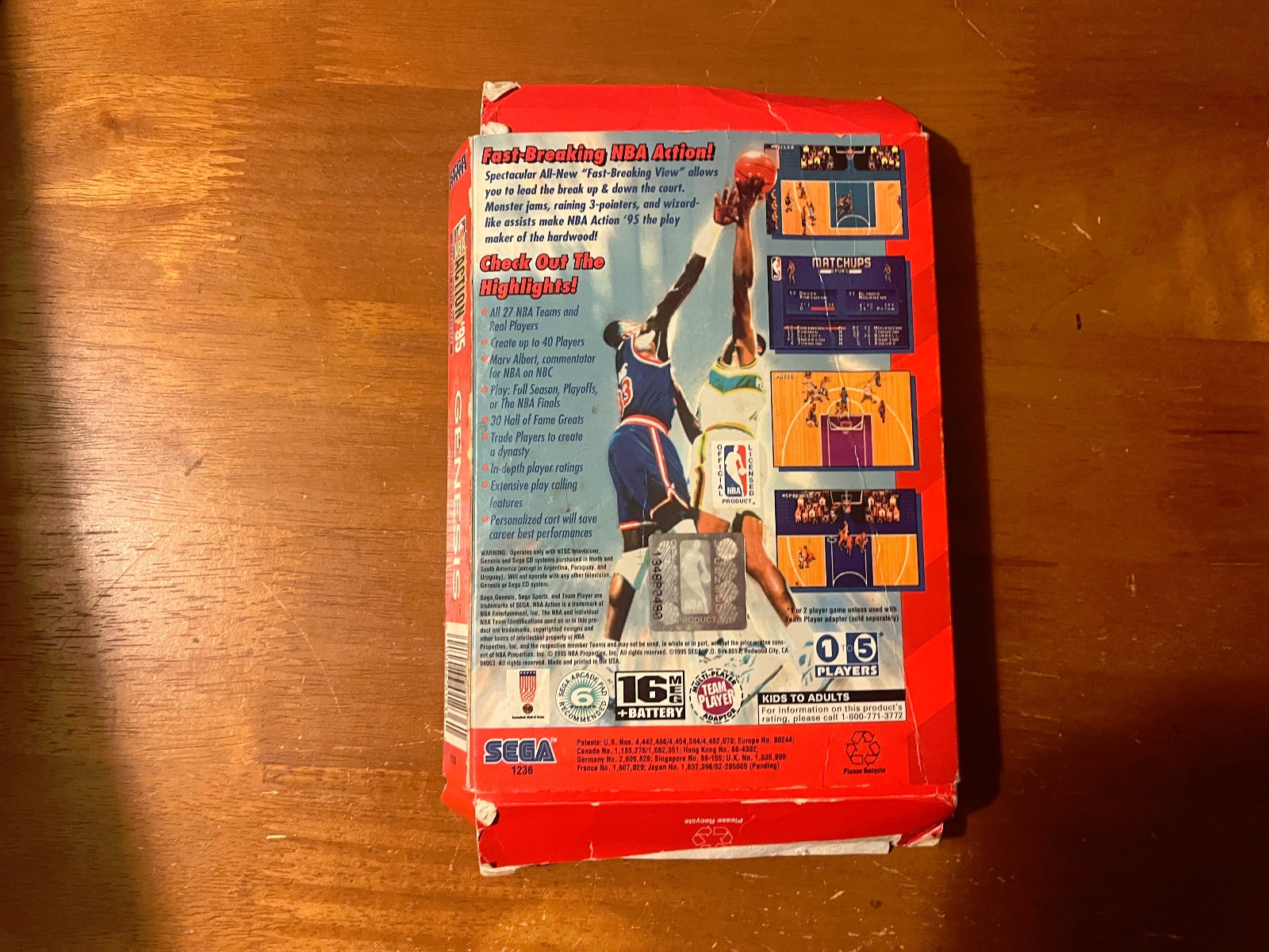 NBA Action ’95 Starring David Robinson (Sega Genesis, 1995) — COMPLETE