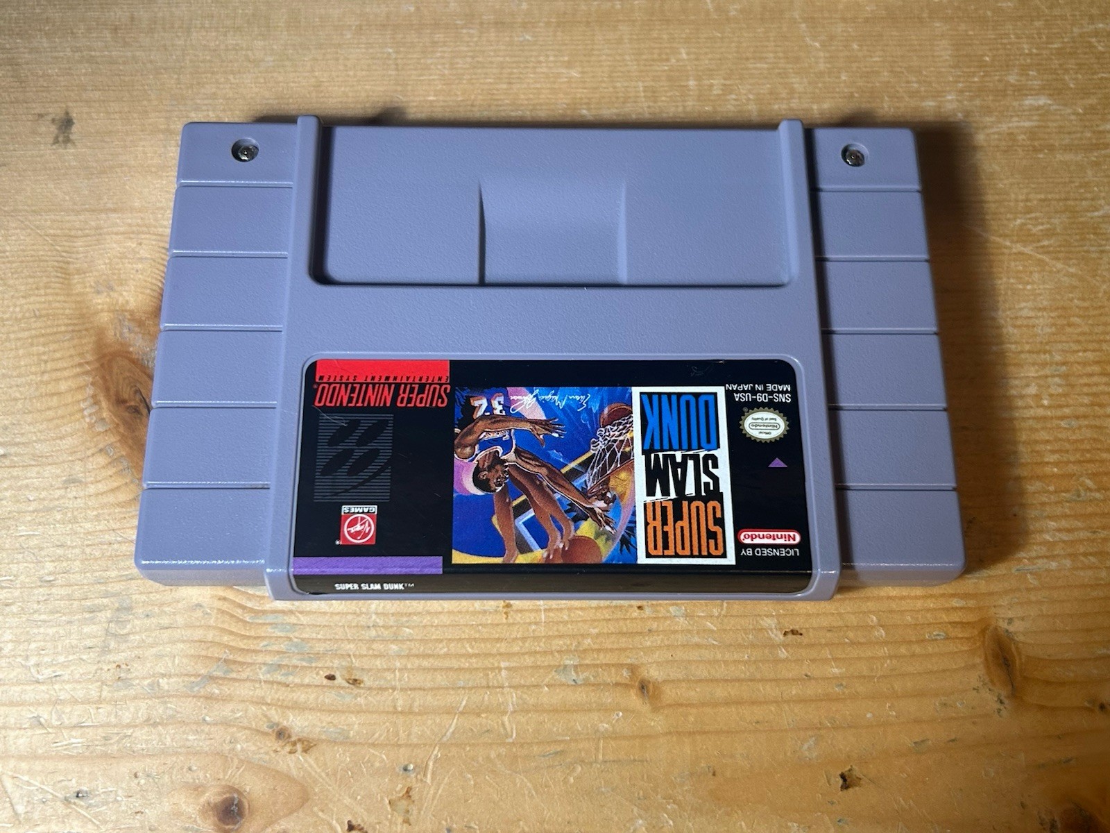 Super Slam Dunk Super Nintendo Entertainment System 1993 SNES Tested Authentic