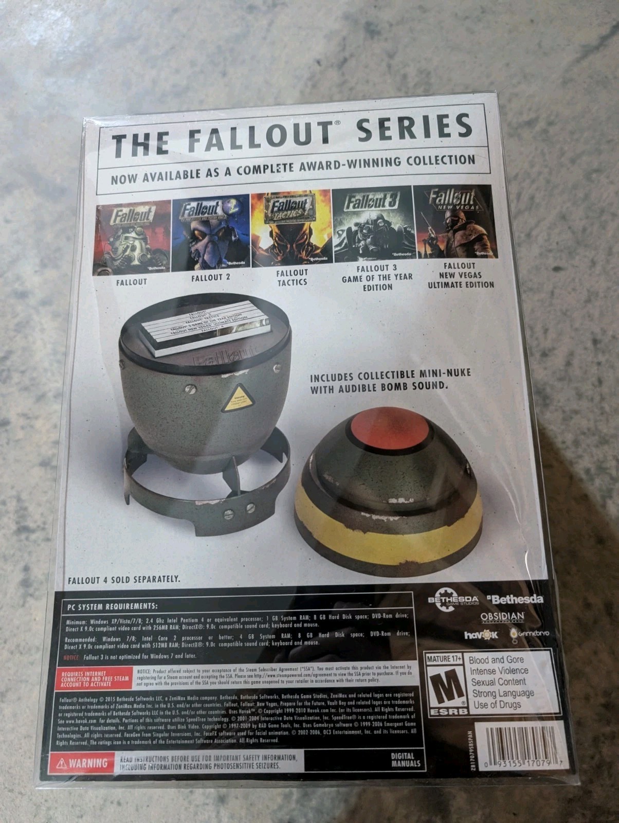 Fallout Anthology Mini Nuke Game Collection PC Collectors Edition Computer