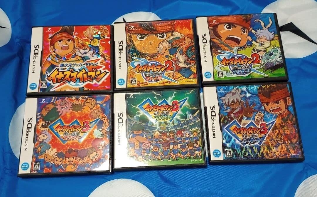 Lot 6 Inazuma Eleven 1 2 Fire Blizzard 3 Spark Bomber The Ogre Set Nintendo DS