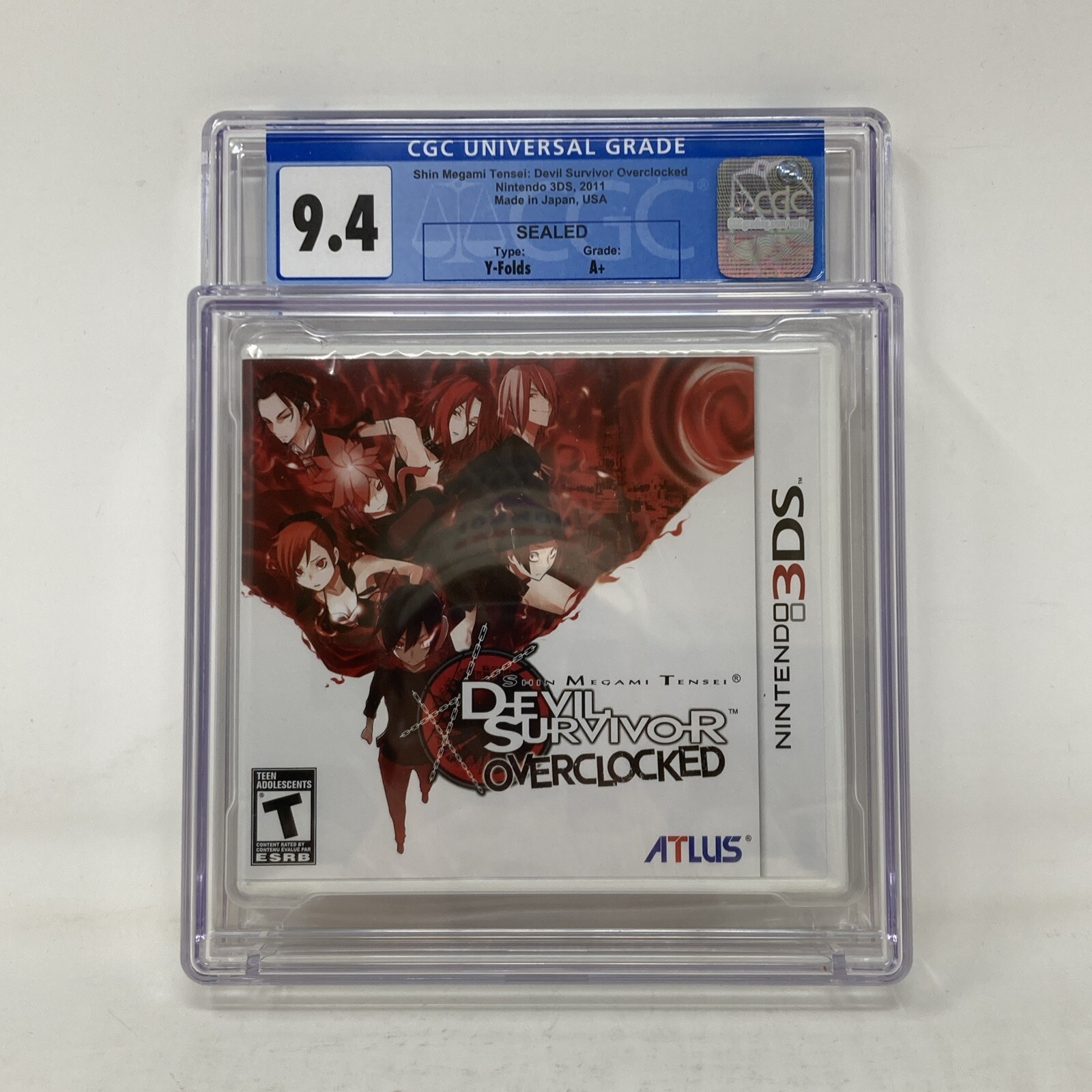 Shin Megami Tensei Devil Survivor Overclocked 3DS Sealed CGC Graded 9.4 A+ (CG3)