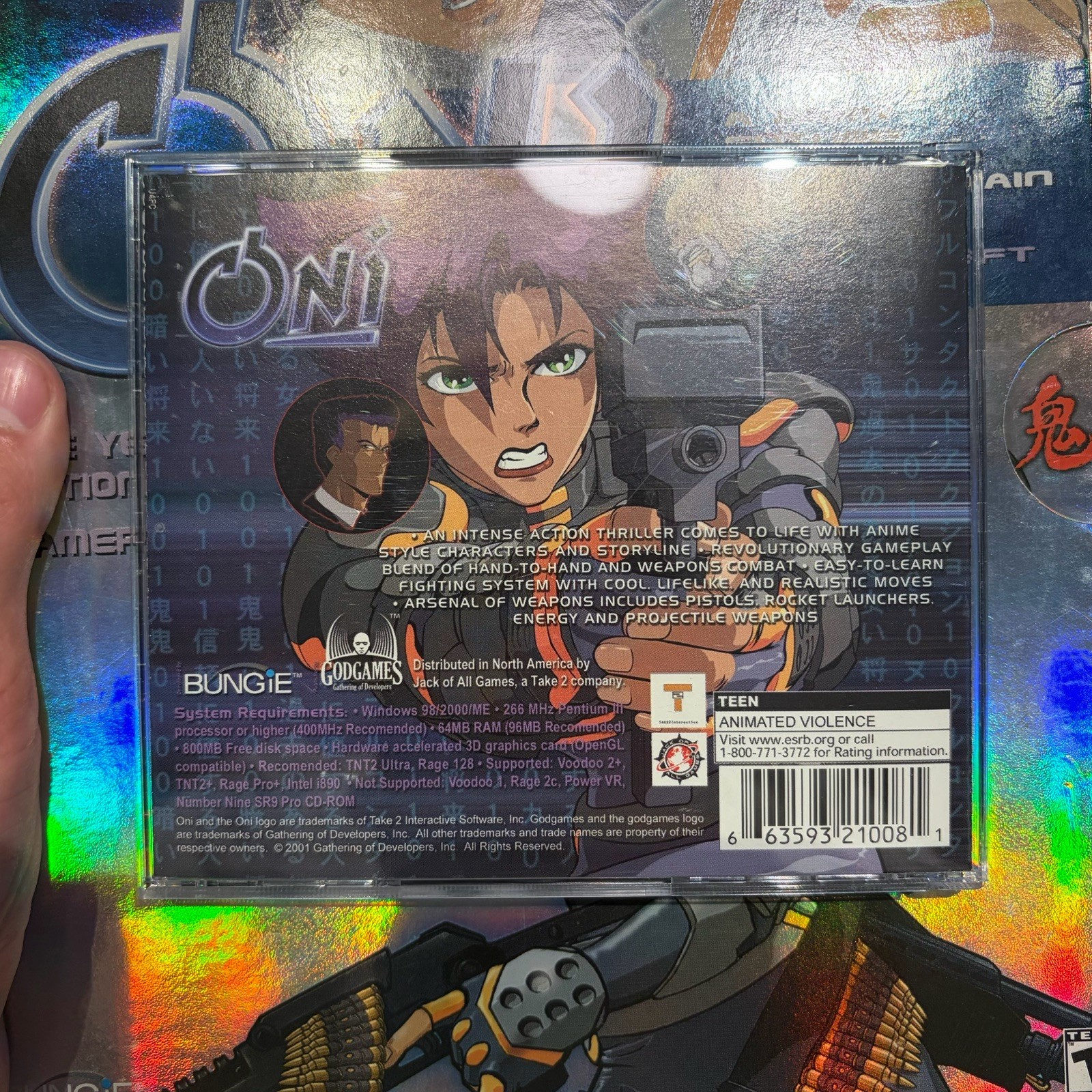 Rare CLEAN “Oni” Big Box Game For Windows box and game only no manual or cd art