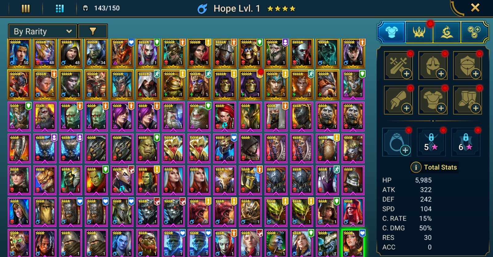 Raid Shadow Legends | Starter acc with Tekteon : 93k energy / 27 Legendary hero