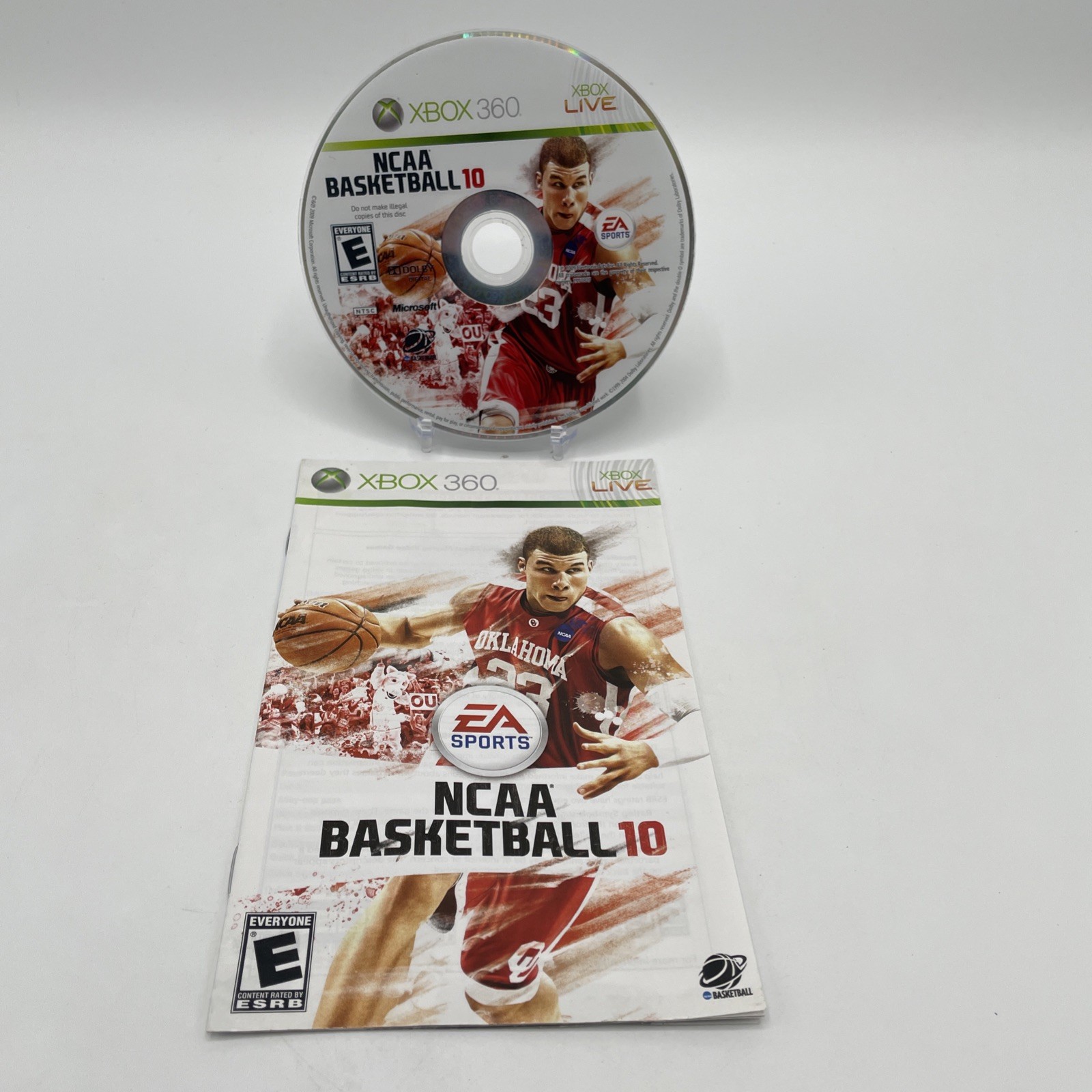 NCAA Basketball 10 Xbox 360 Disc + Manual VG