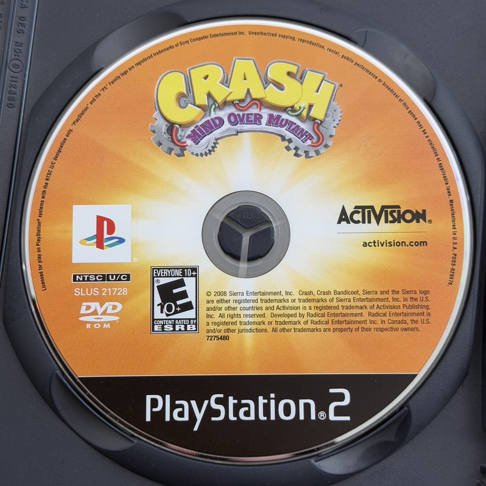 Crash: Mind Over Mutant (Sony PlayStation 2, 2008) PS2 Complete CIB Tested