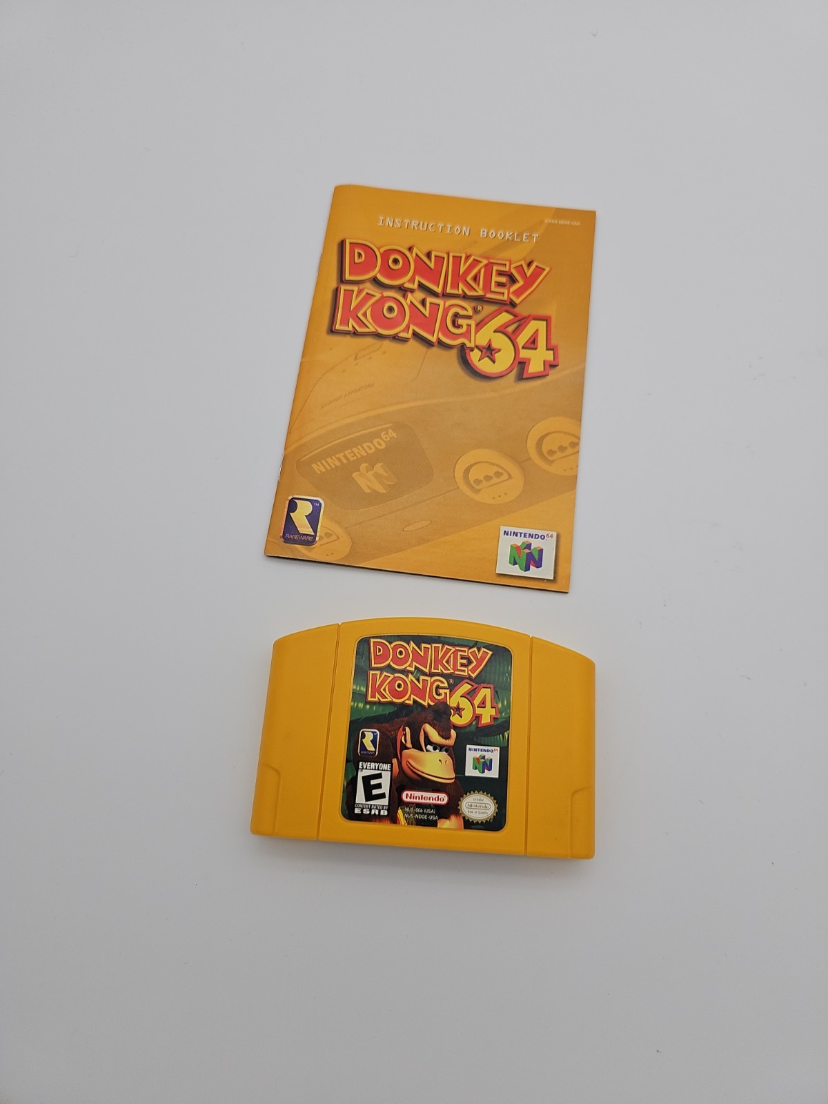 Donkey Kong 64 N64 NUS-006 (Nintendo 64, 1997) Game Cartridge and Manual TESTED