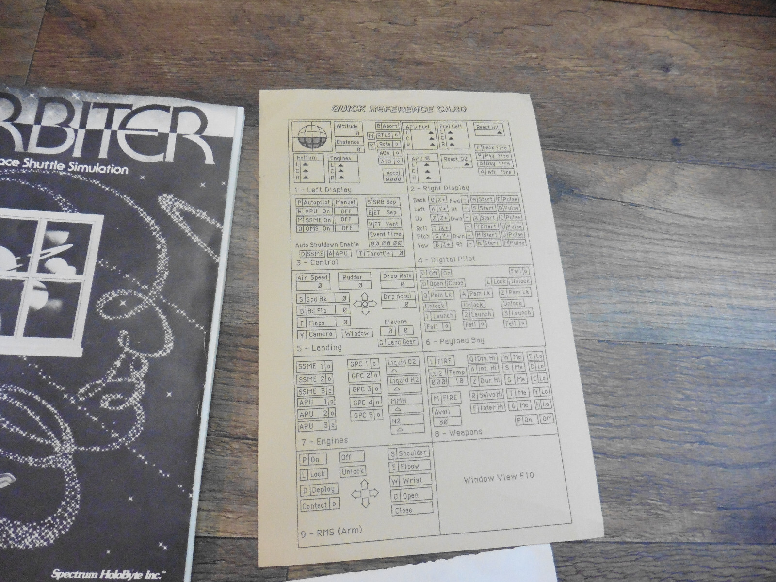 Orbiter Space Shuttle Simulation 1986 IBM PC NO DISCS PARTS ONLY